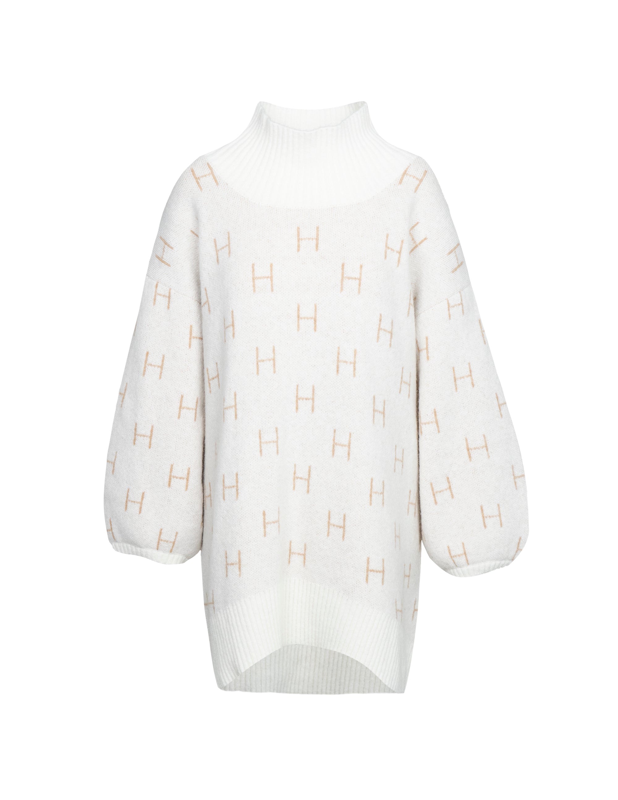 FAM Sweater Long in White Pullover Hést