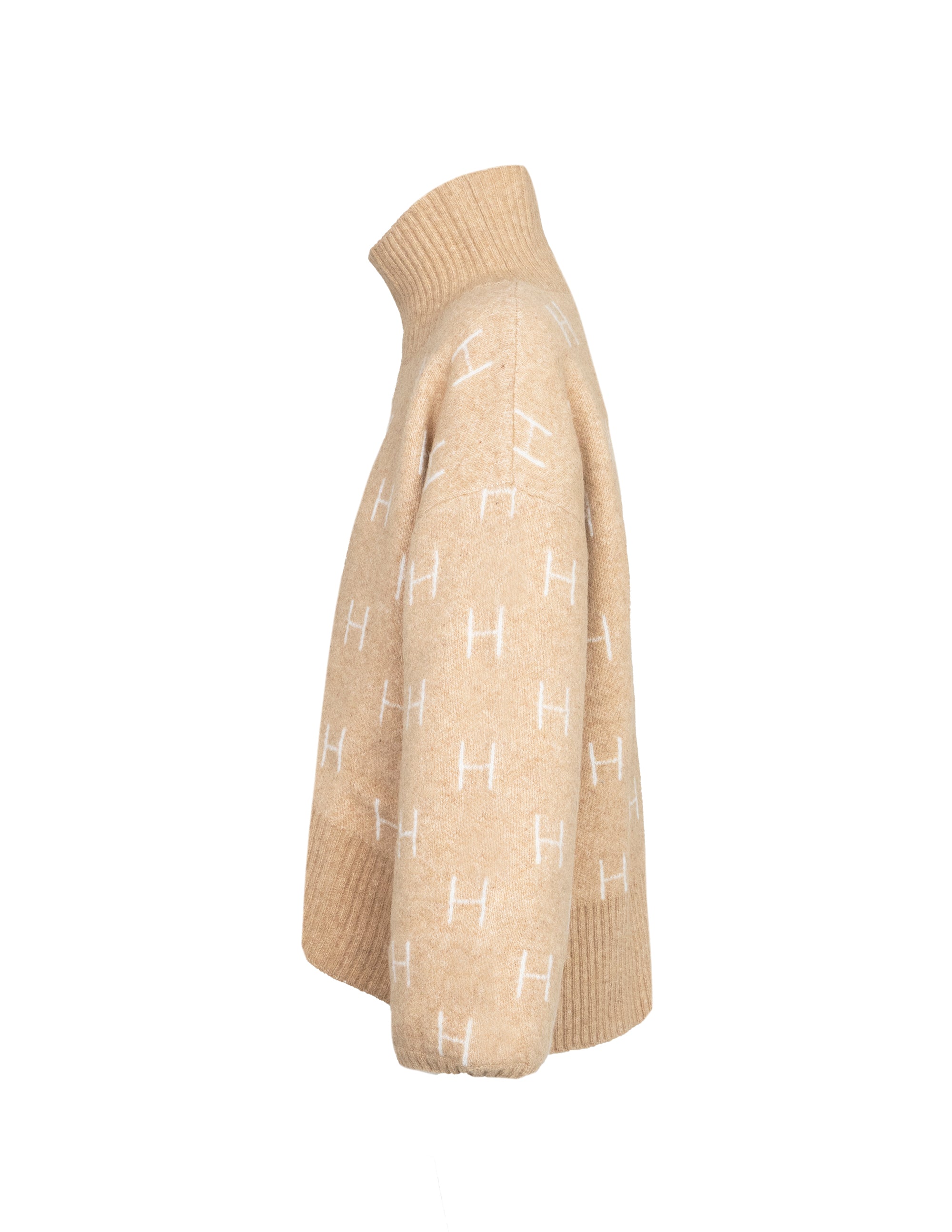 FAM Sweater Short in Light Beige Pullover Hést