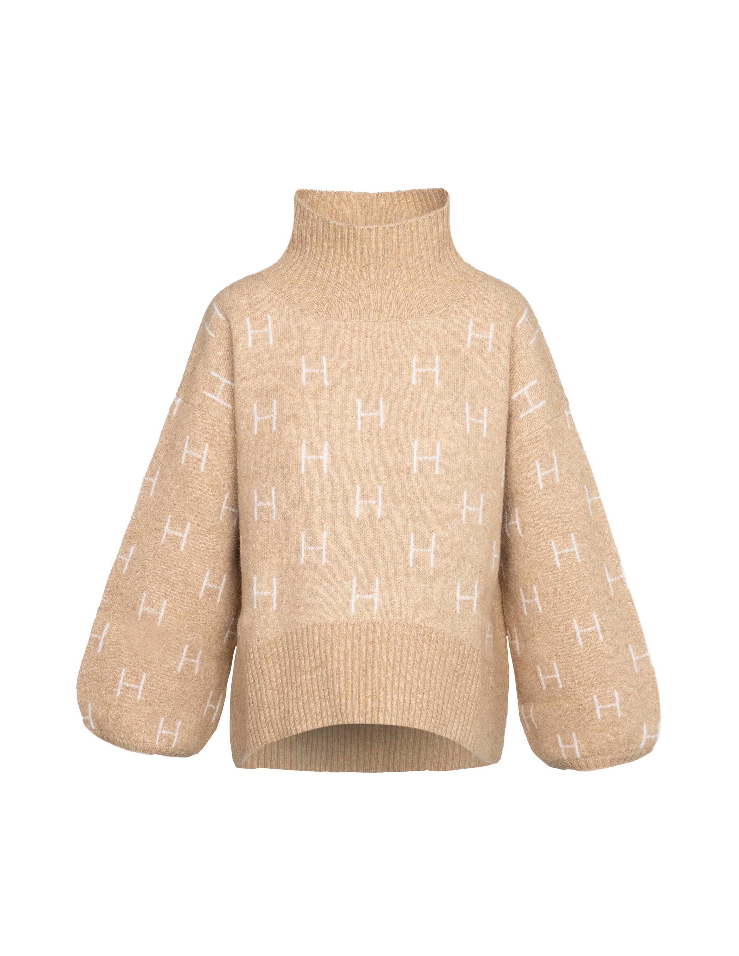 FAM Sweater Short in Light Beige Pullover Hést