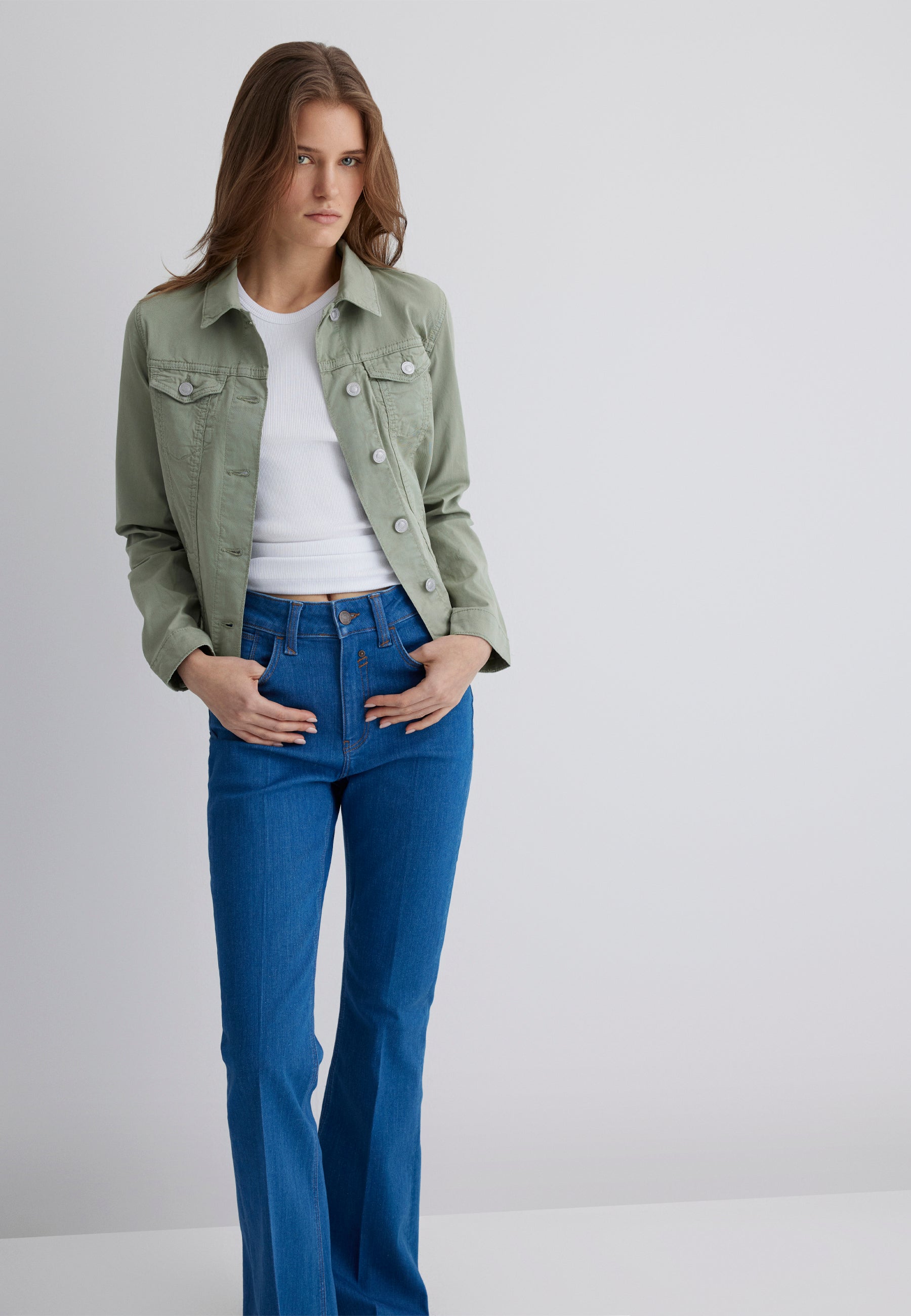 Daisy in Lily Pad Twill Jacken Mavi