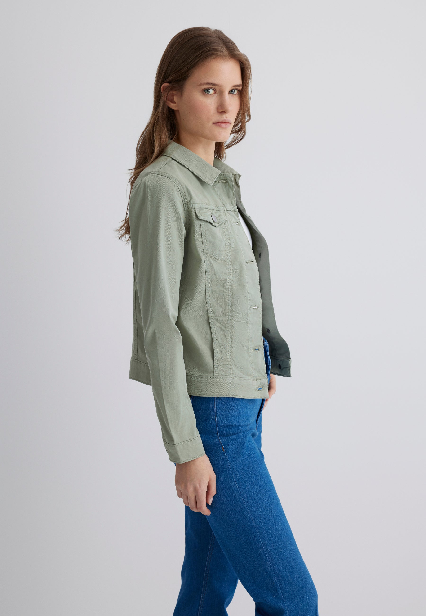 Daisy in Lily Pad Twill Jacken Mavi