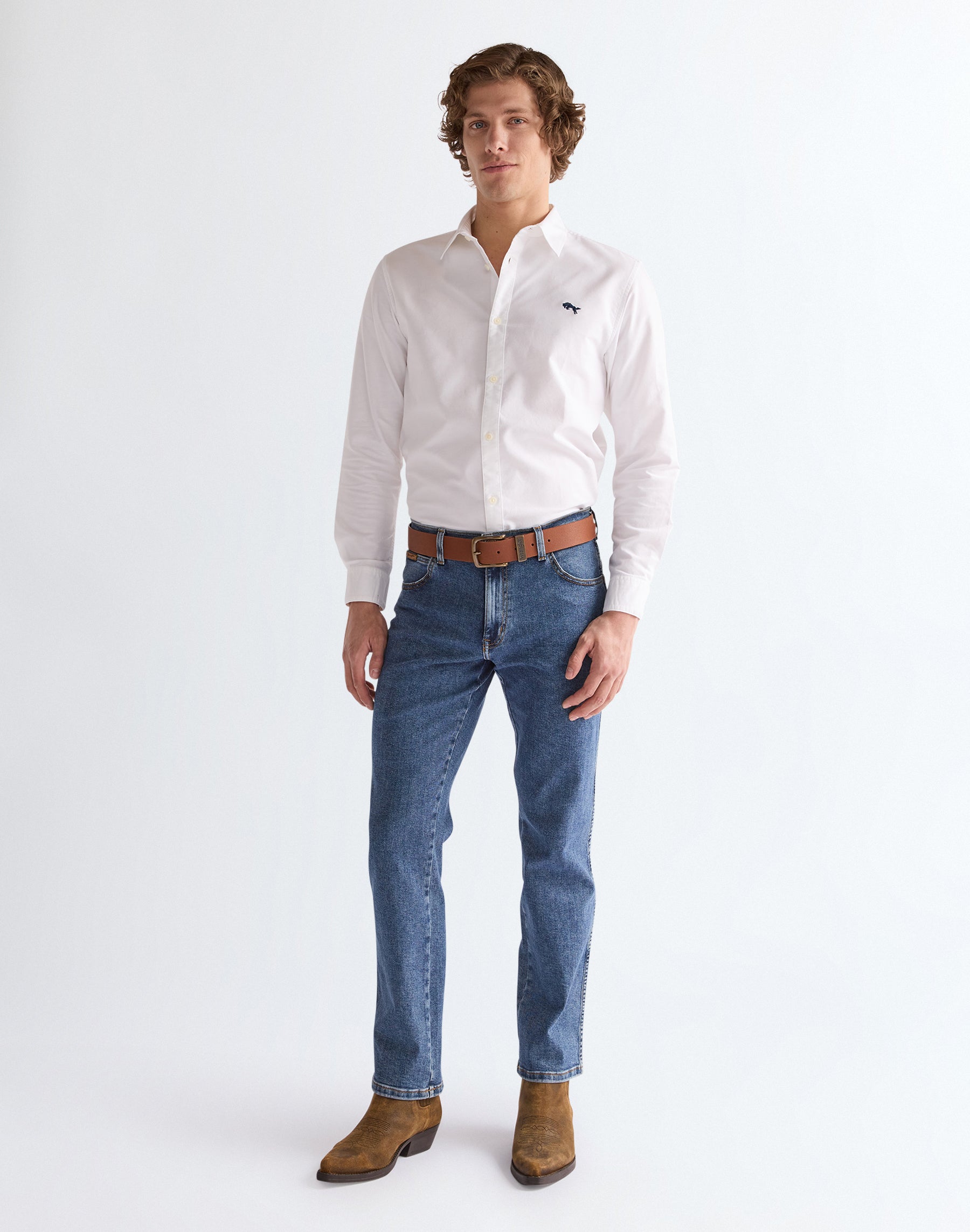 Metal Loop Belt in Cognac Gürtel Wrangler