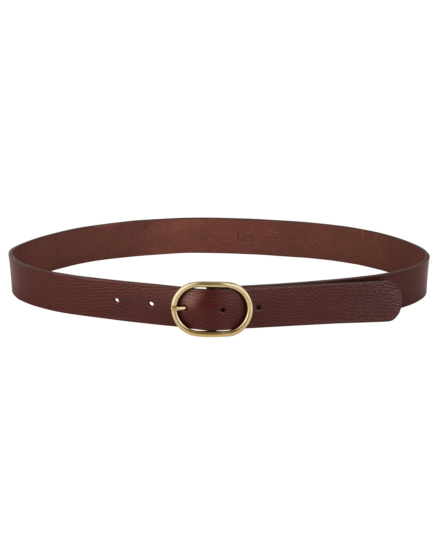 Wide Leather Belt in Dark Brown Gürtel Lee