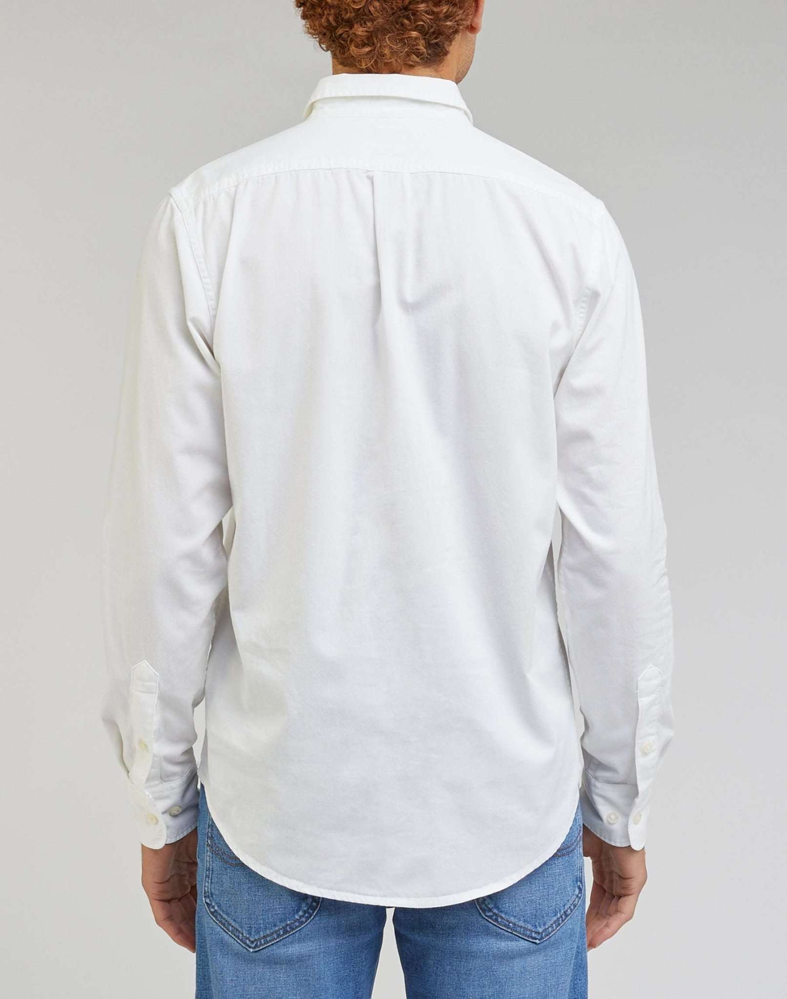 Patch Shirt in Bright White Hemden Lee