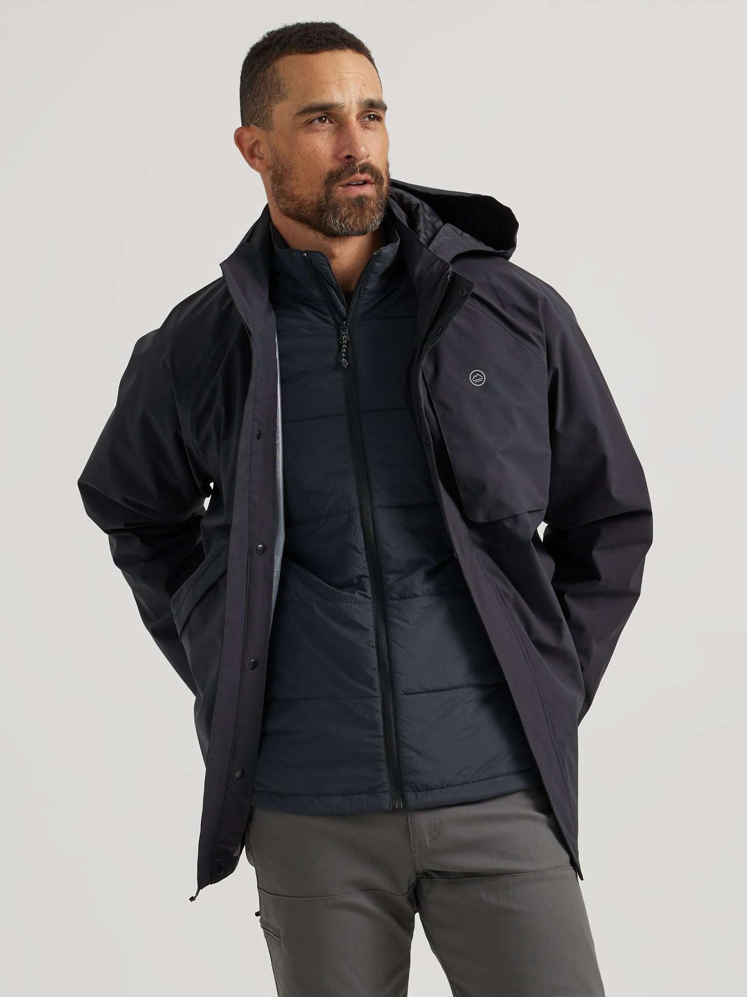 Waterproof Jacket in Jet Black Jacken Wrangler   