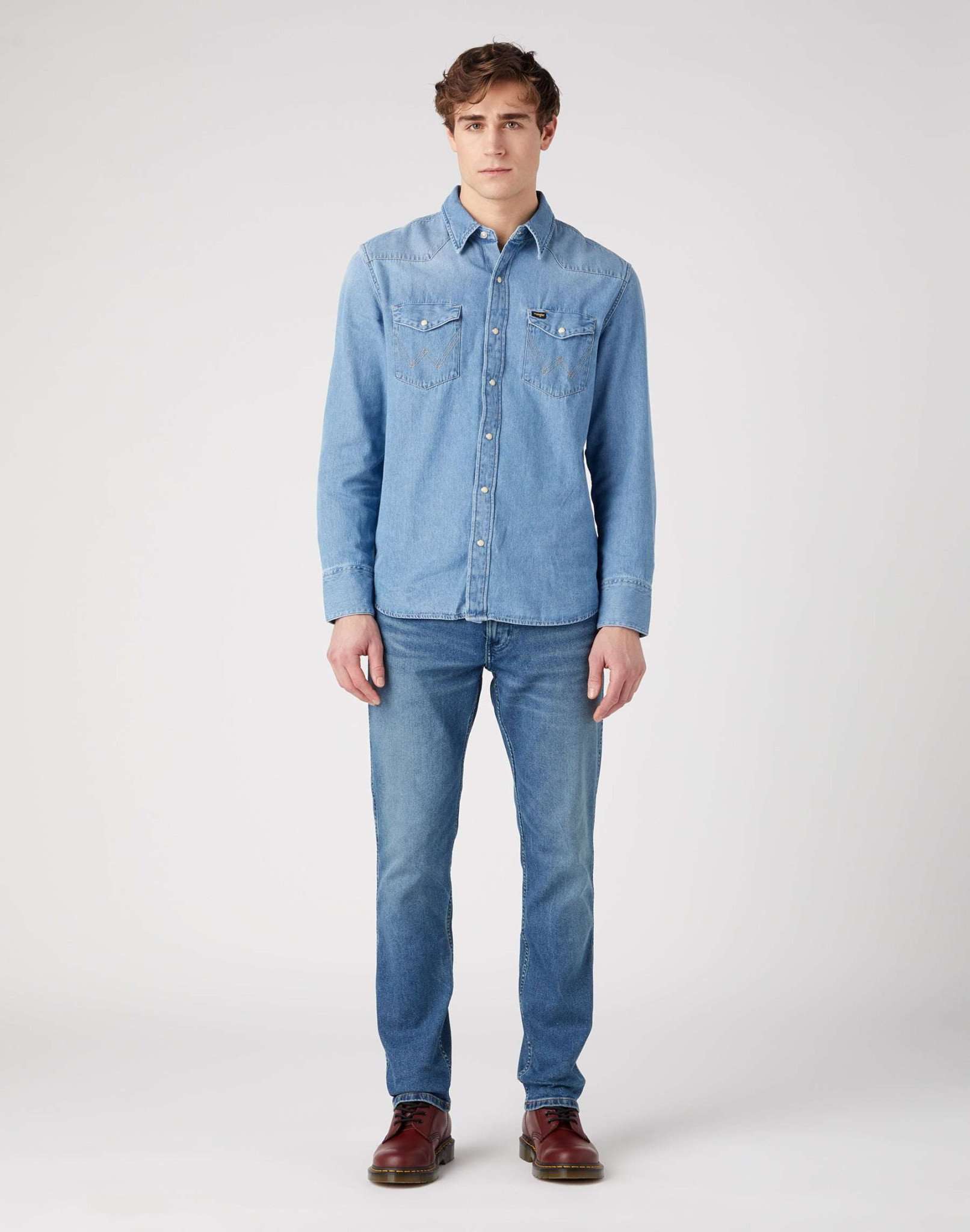 27MW Icon Shirt in Light Stone Jeanshemden Wrangler