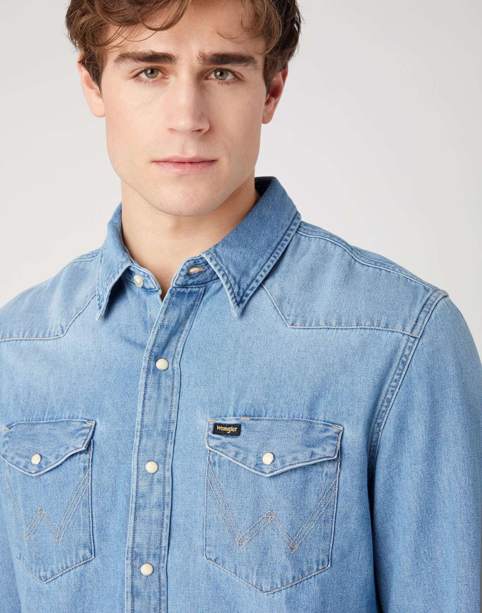 27MW Icon Shirt in Light Stone Jeanshemden Wrangler