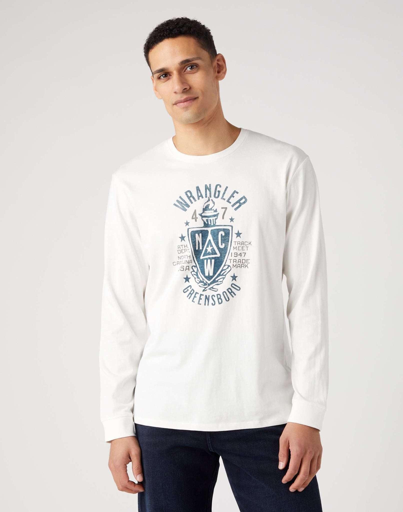 Americana Tee in Whisper White Pullover Wrangler   