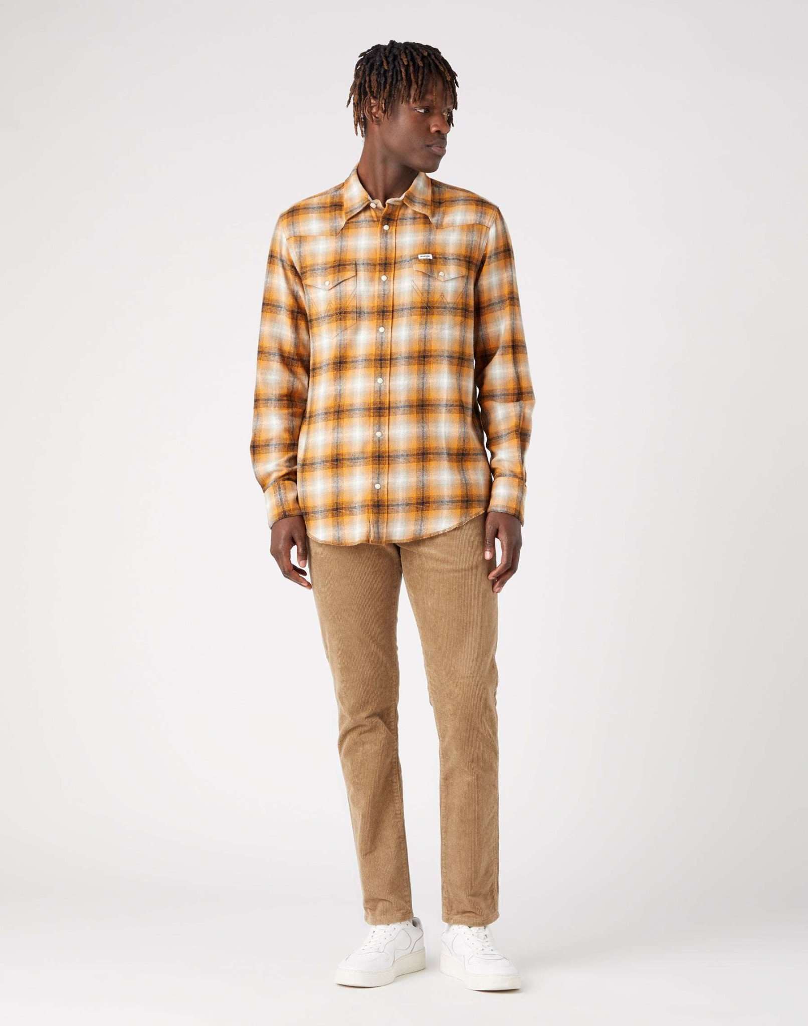 LS Western Shirt in Golden Oak Hemden Wrangler