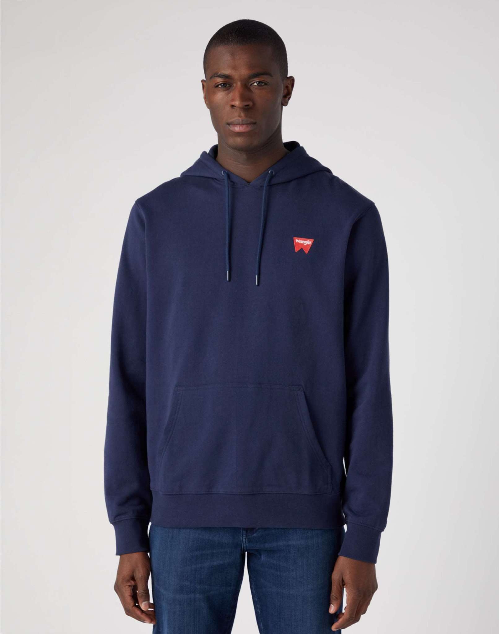 Sign Off Hoodie in Real Navy Kapuzenpullover Wrangler   