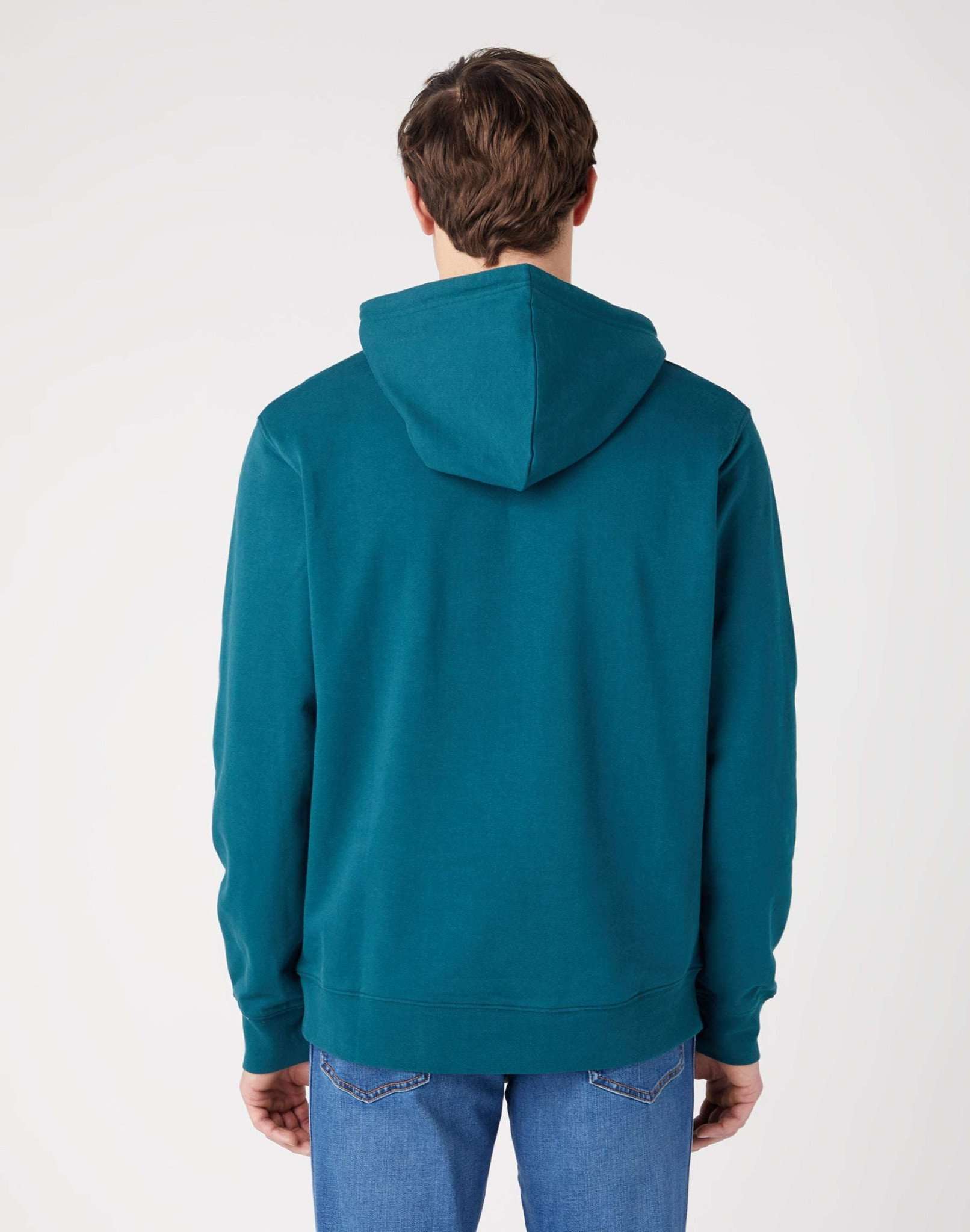 Sign Off Hoodie in Deep Teal Green Kapuzenpullover Wrangler   