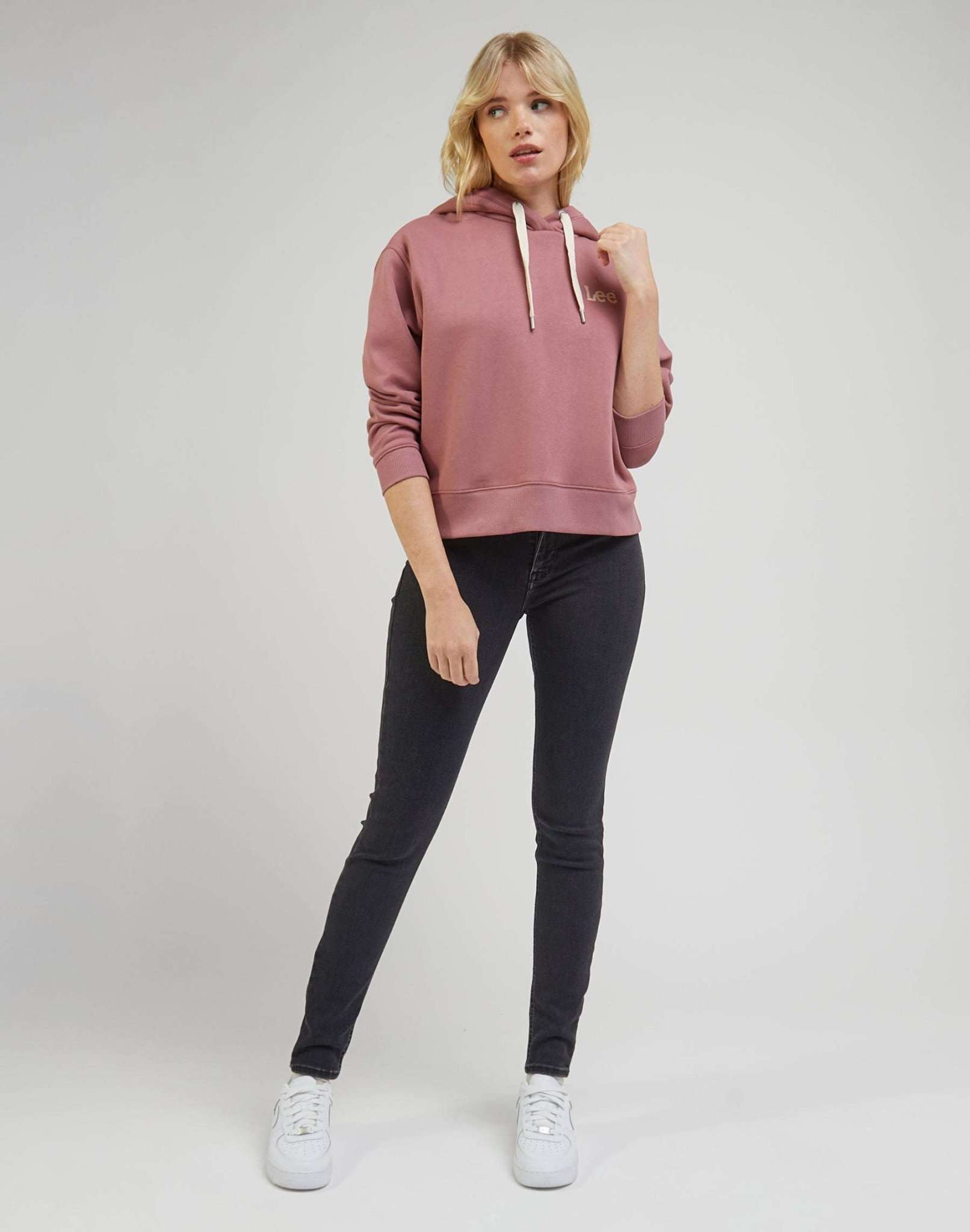 Essential Hoodie in Dark Mauve Kapuzenpullover Lee