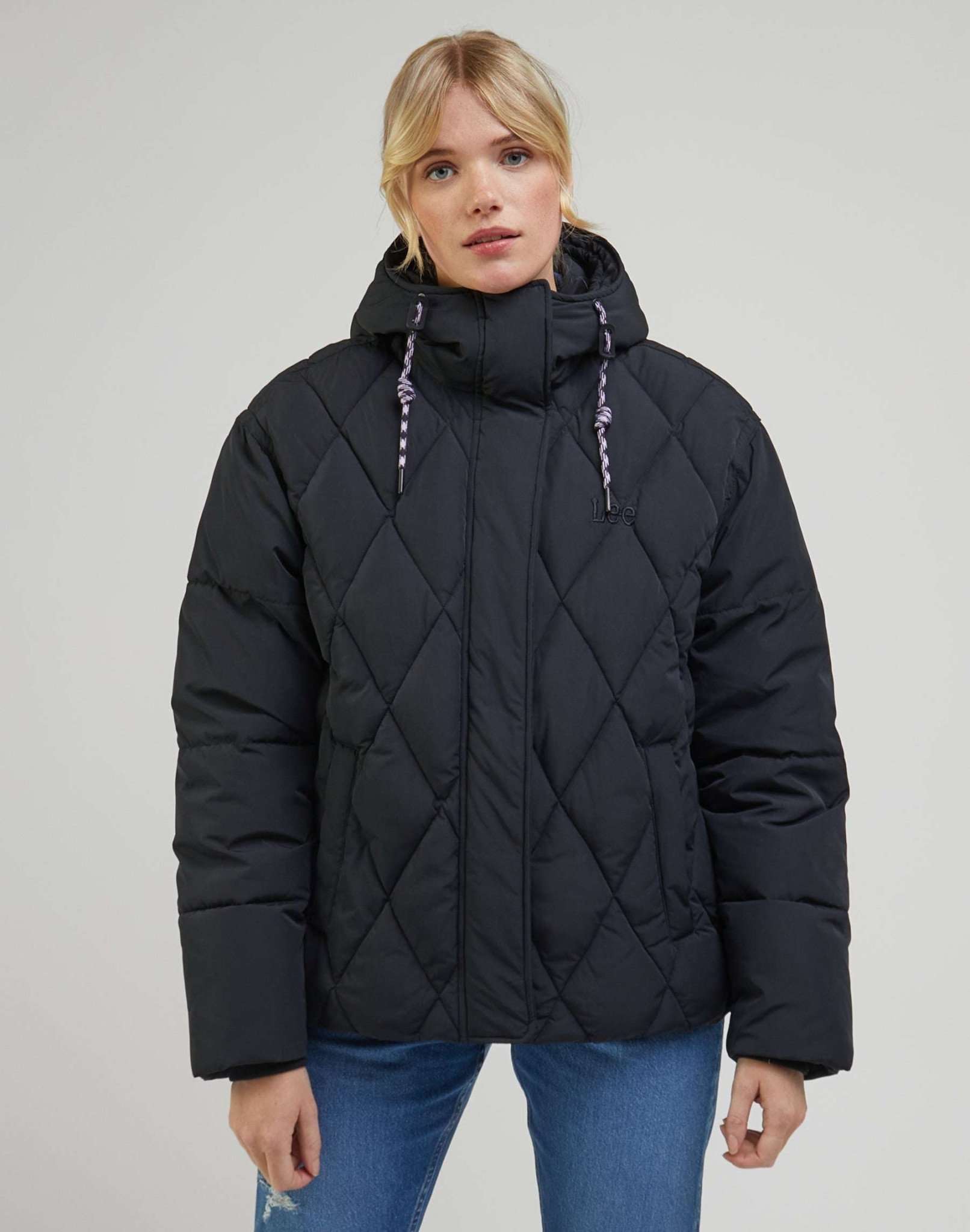 Short Puffer in Unionall Blk Jacken Lee   