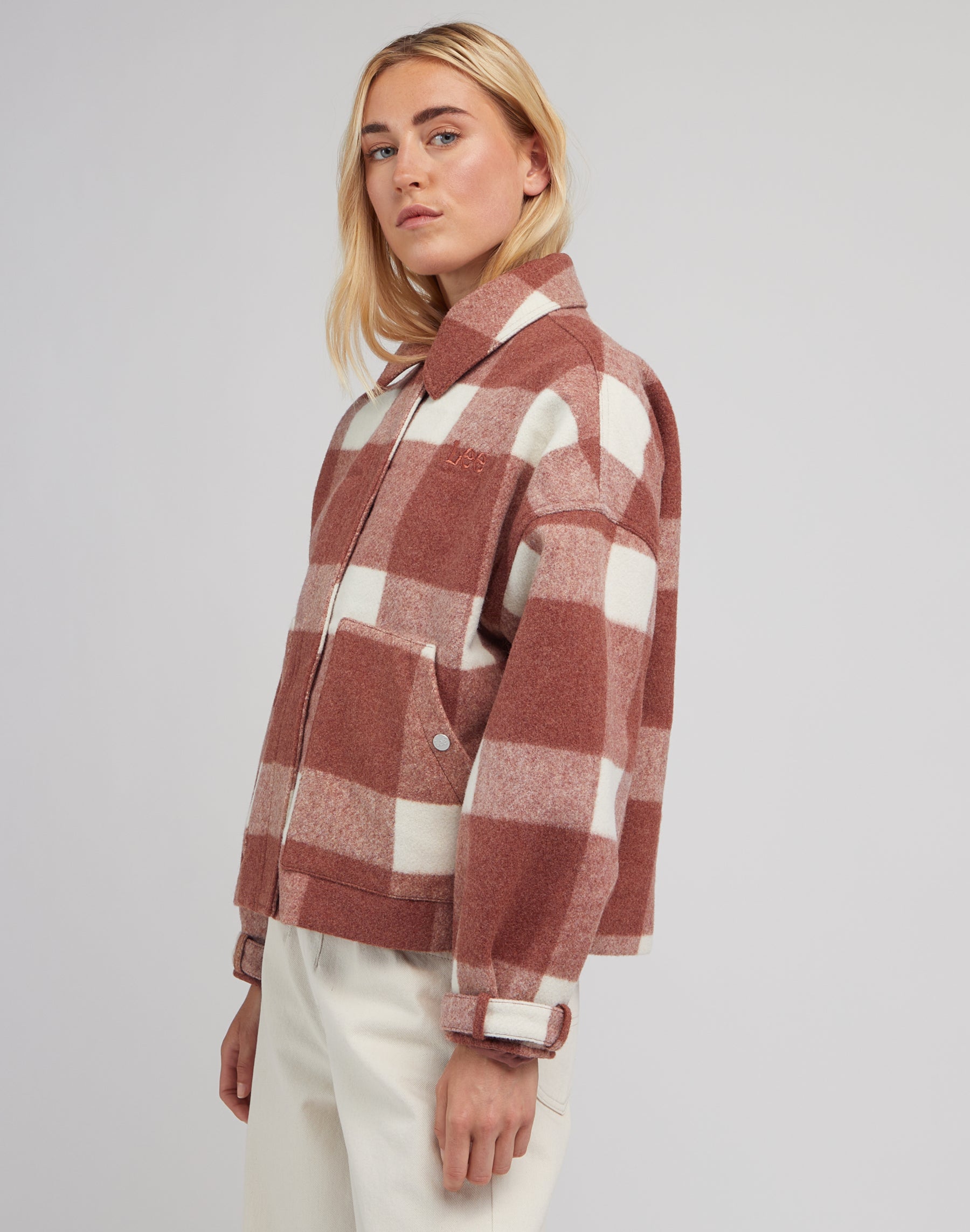 Wool Jacket in Ruby Cocoa Jacken Lee