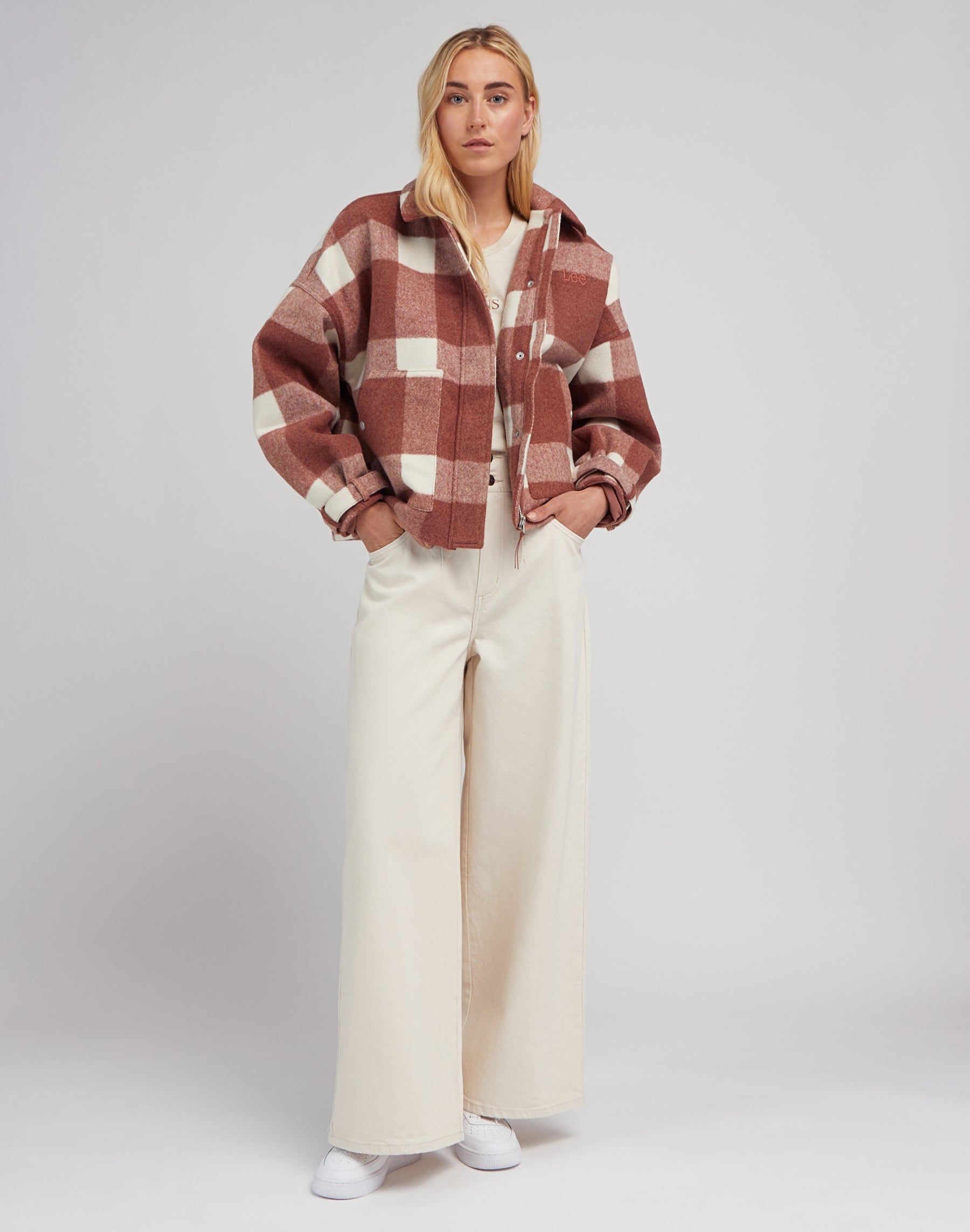 Wool Jacket in Ruby Cocoa Jacken Lee