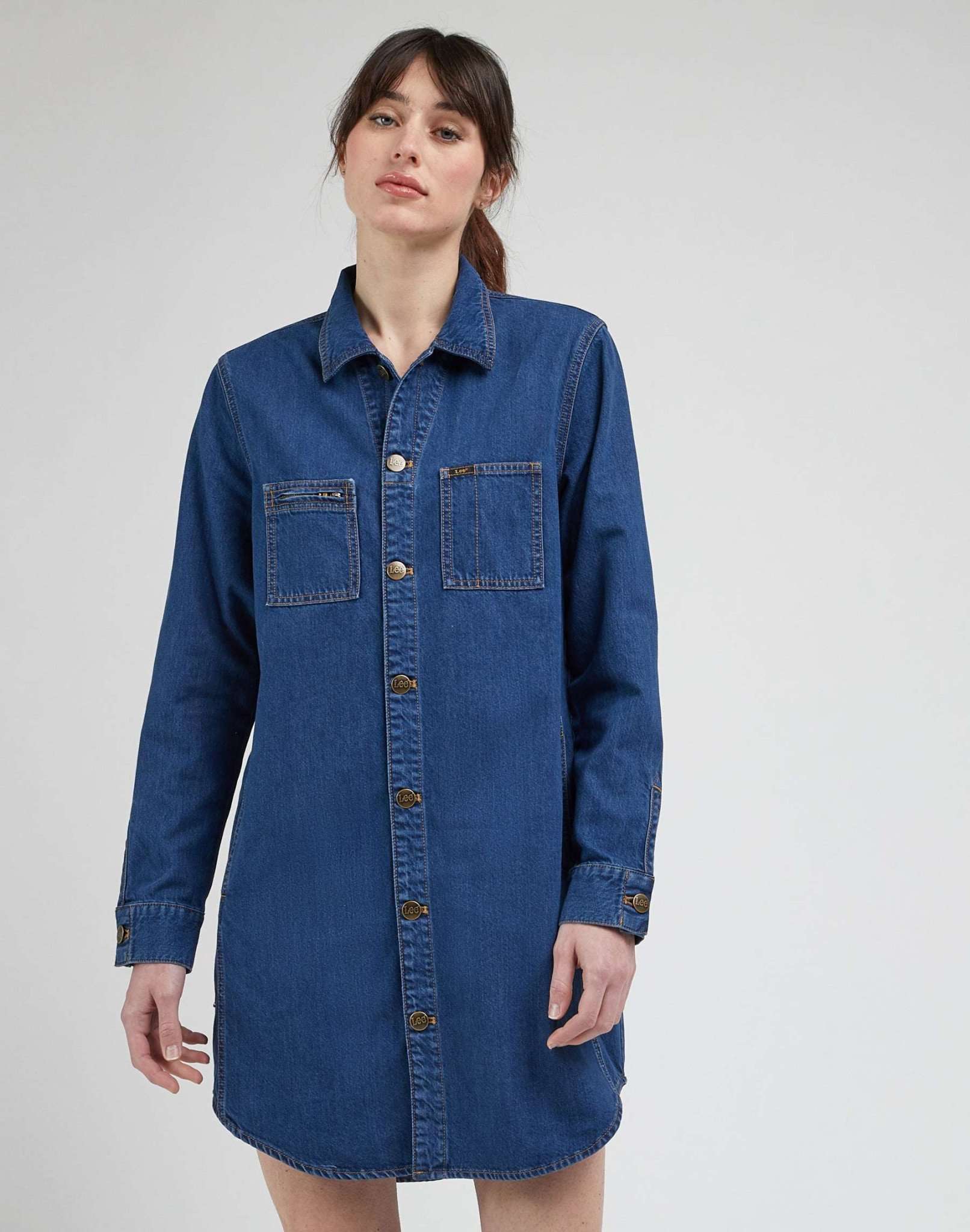Unionall Shirt Dress in Into The Moon Kleider Lee   