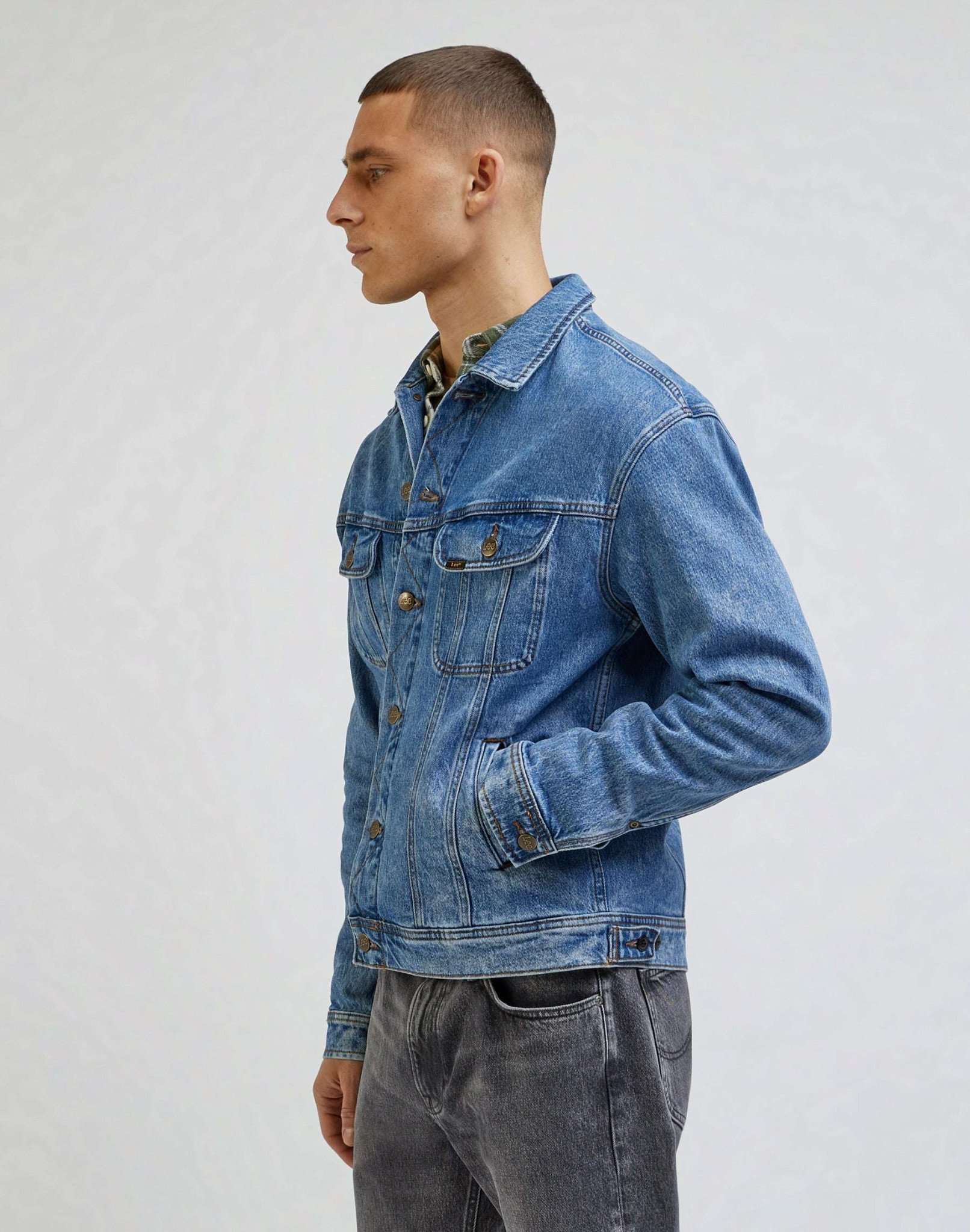 Relaxed Rider Jacket in Downtown Jeansjacken Lee