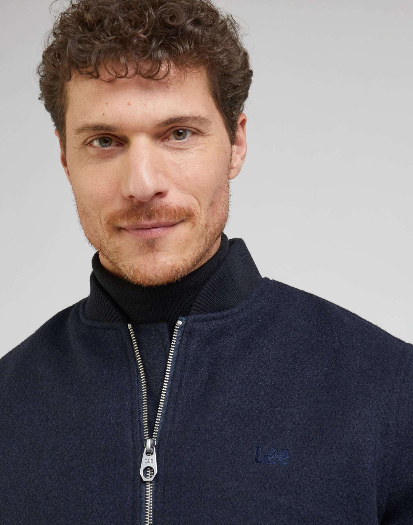 Wool Bomber Jacket in Sky Captain Jacken Lee
