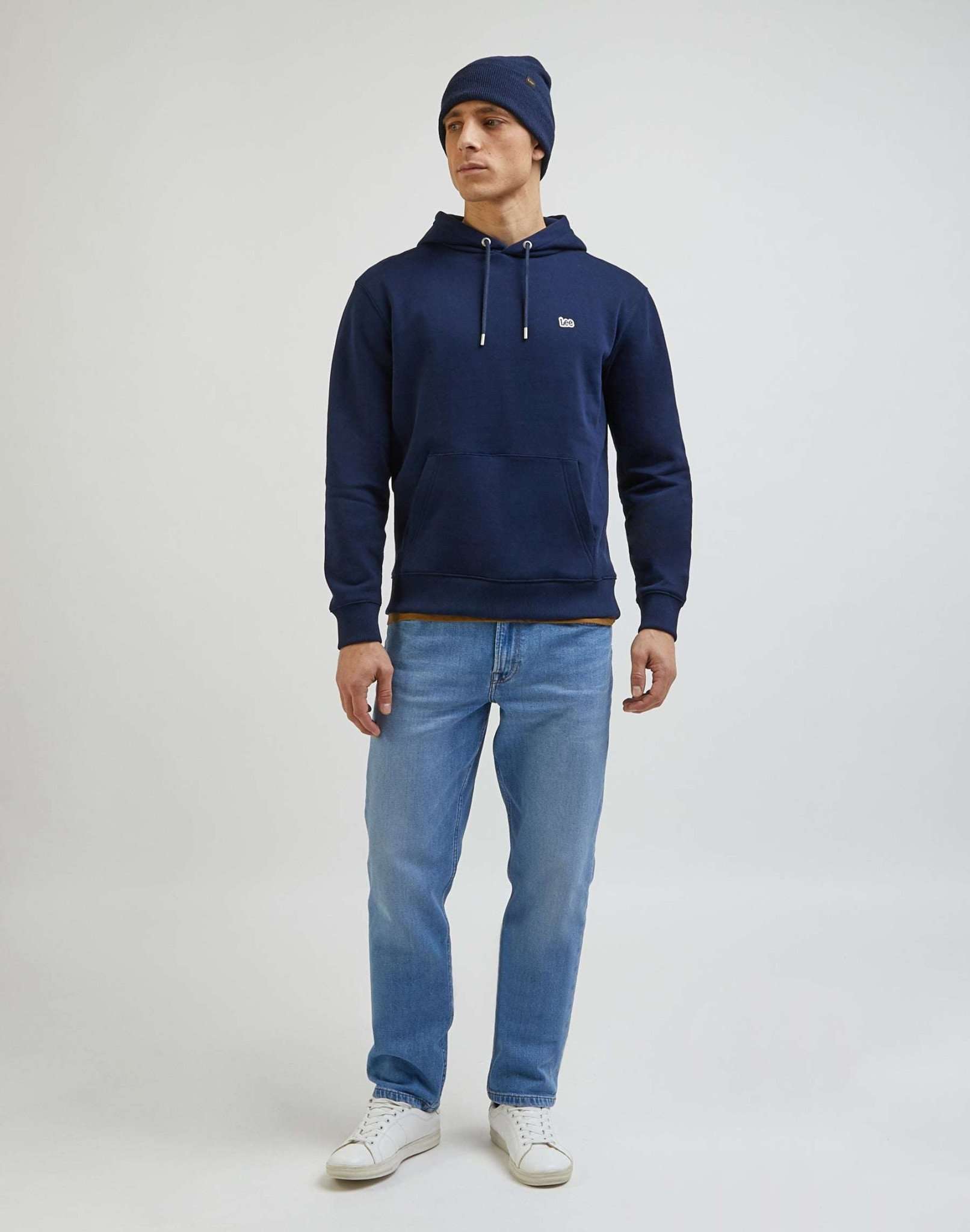 Plain Hoodie in Emperor Navy Kapuzenpullover Lee