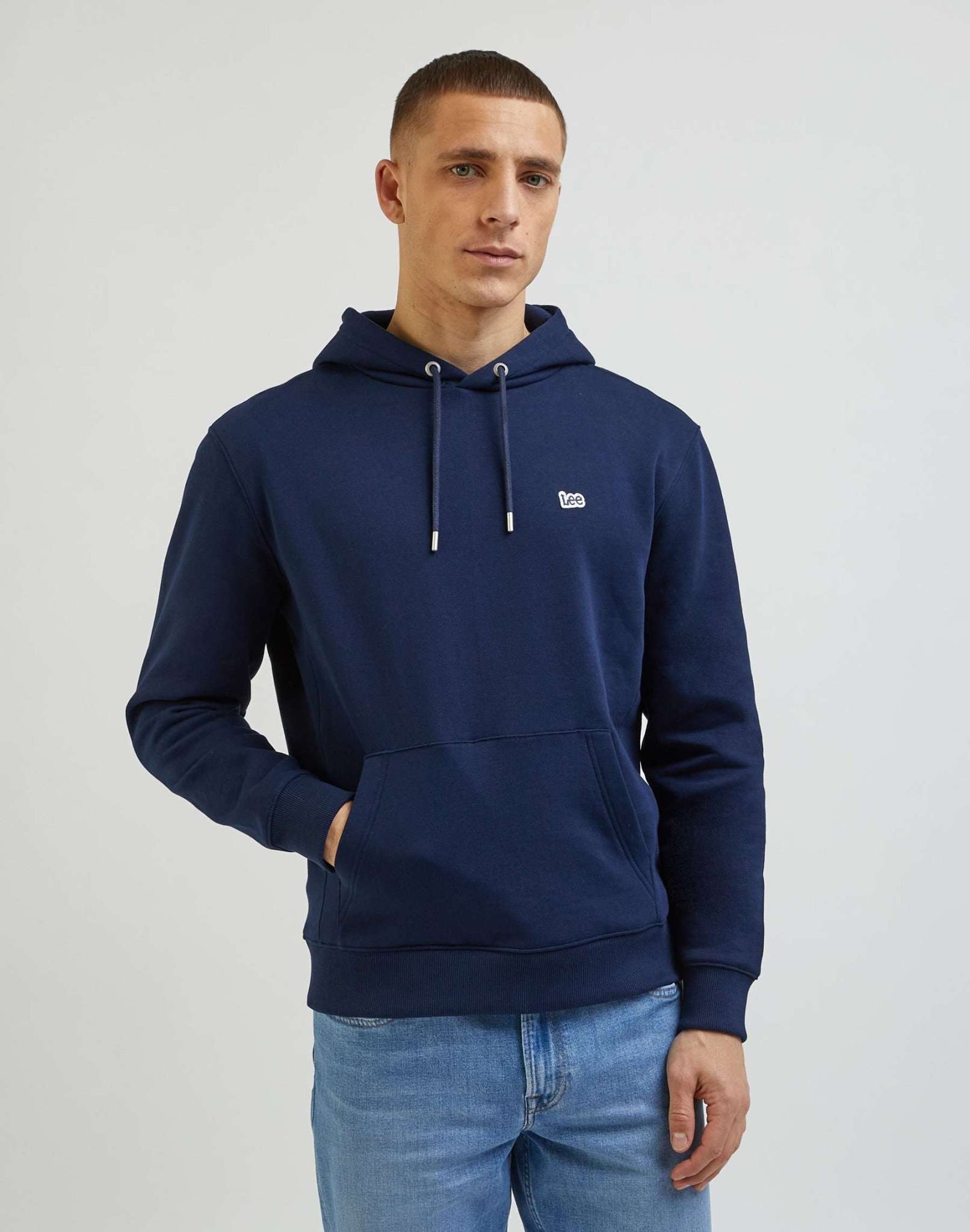 Plain Hoodie in Emperor Navy Kapuzenpullover Lee