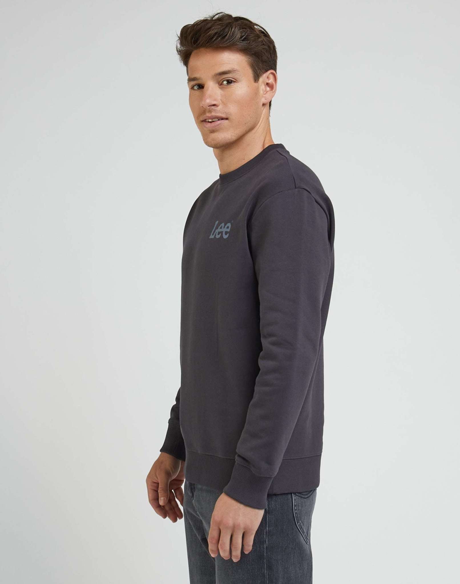 Wobbly Lee Sweatshirt in Washed Black Sweatshirts Lee
