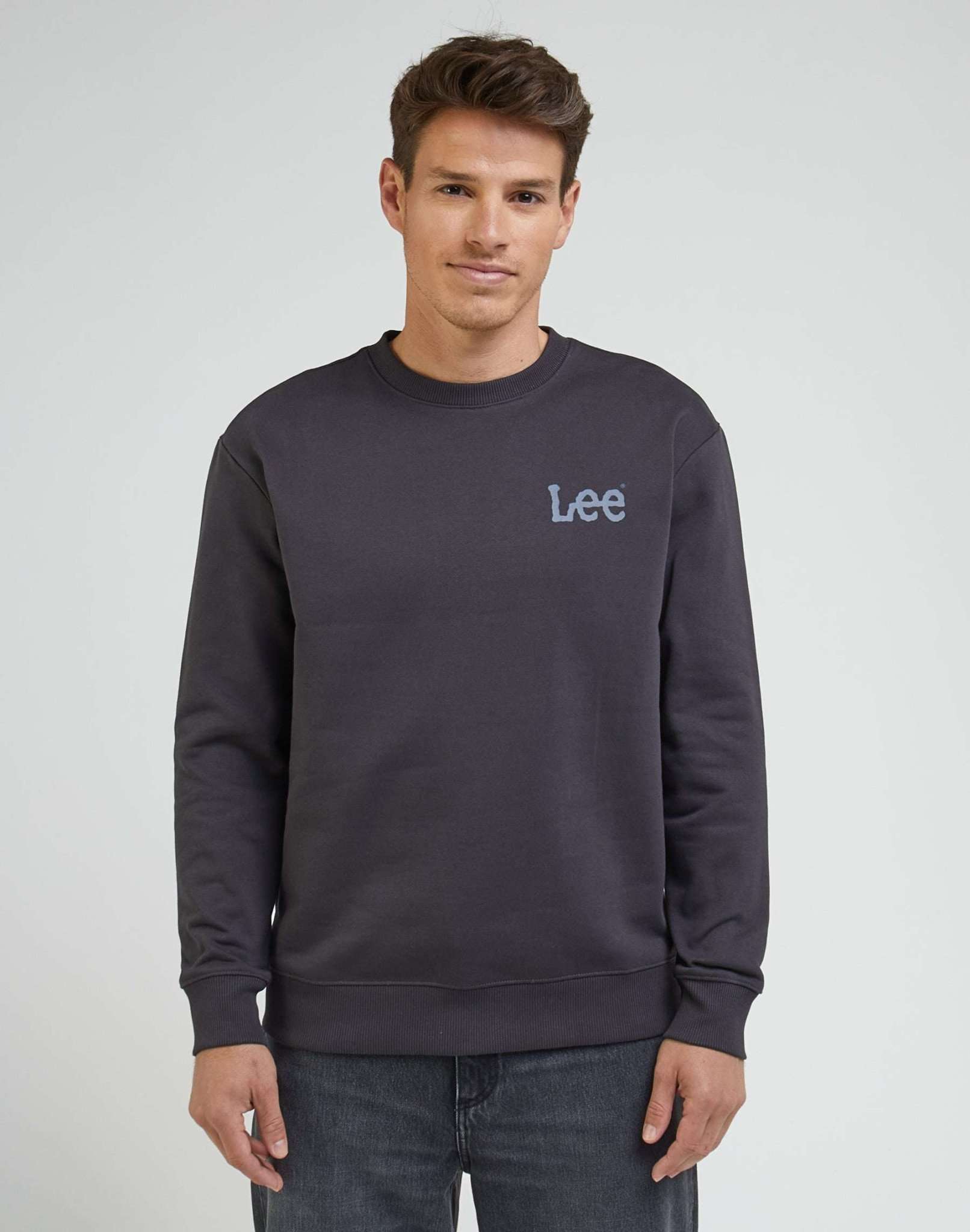 Wobbly Lee Sweatshirt in Washed Black Sweatshirts Lee