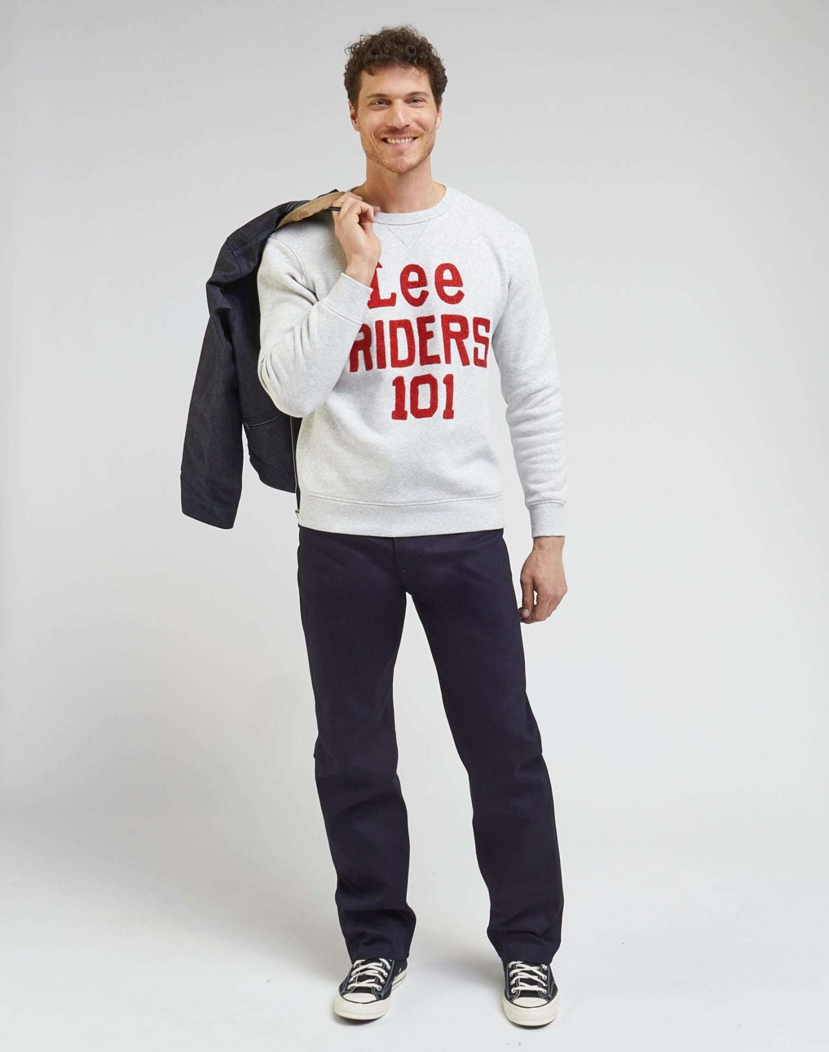 101 Regular Sweatshirt in Sharp Grey Mele Sweatshirts Lee   