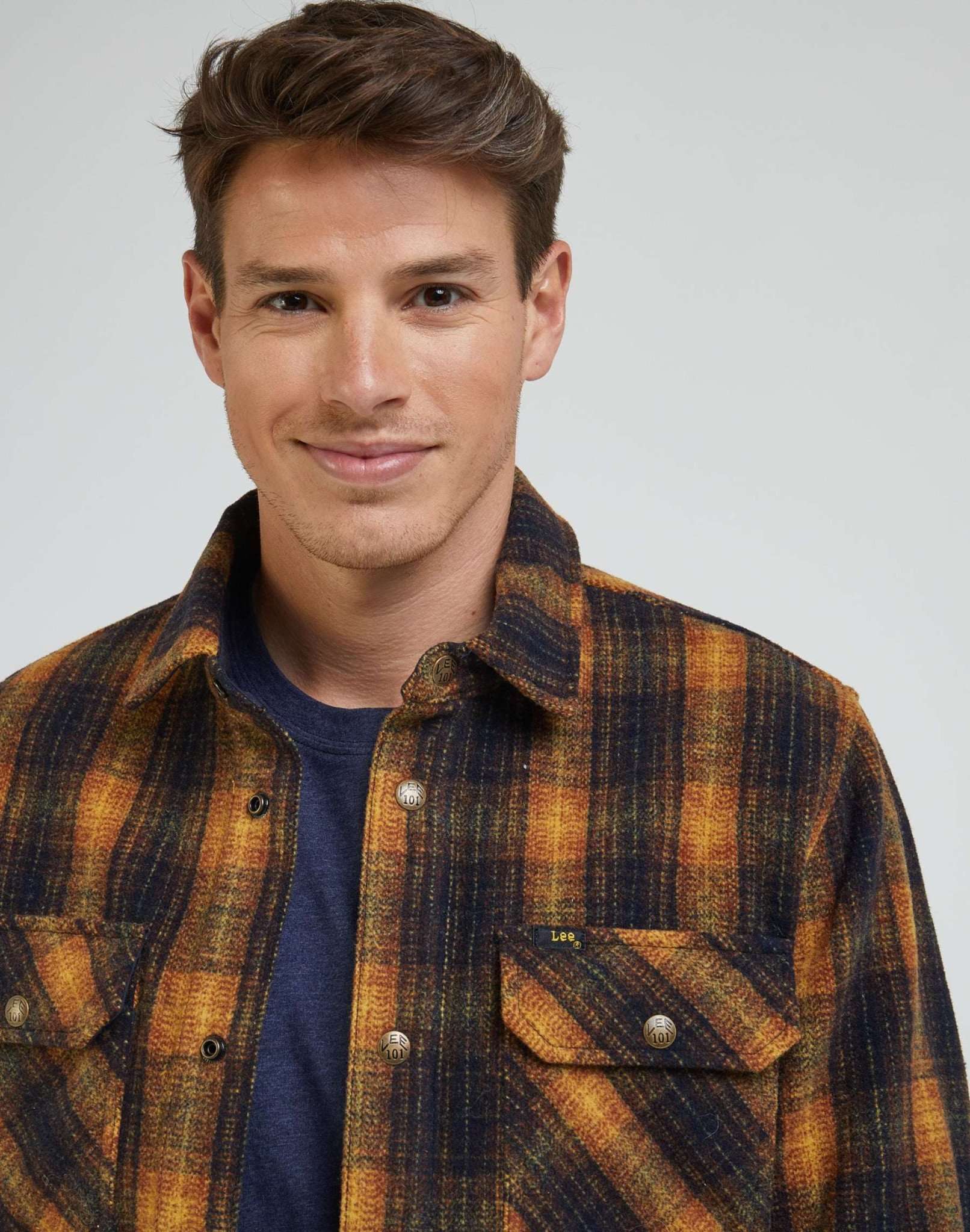 101 Overshirt in Sky Captain Hemden Lee