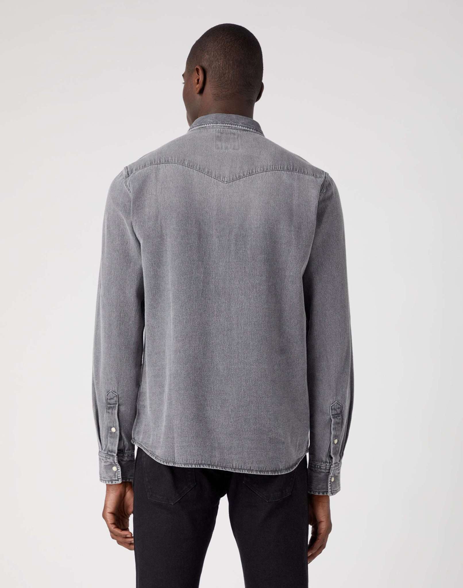 LS Western Shirt in Black Authentic Jeanshemden Wrangler