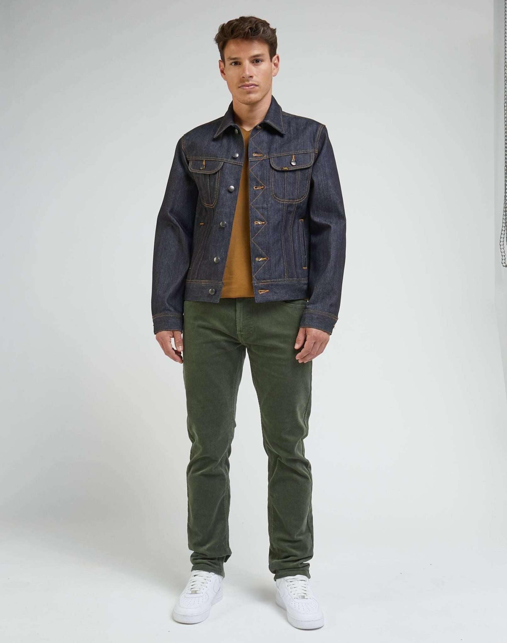 Daren Zip Fly in Olive Grove Hosen Lee