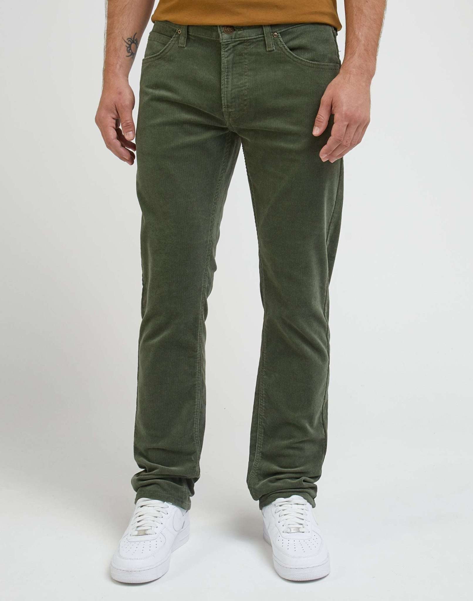 Daren Zip Fly in Olive Grove Hosen Lee