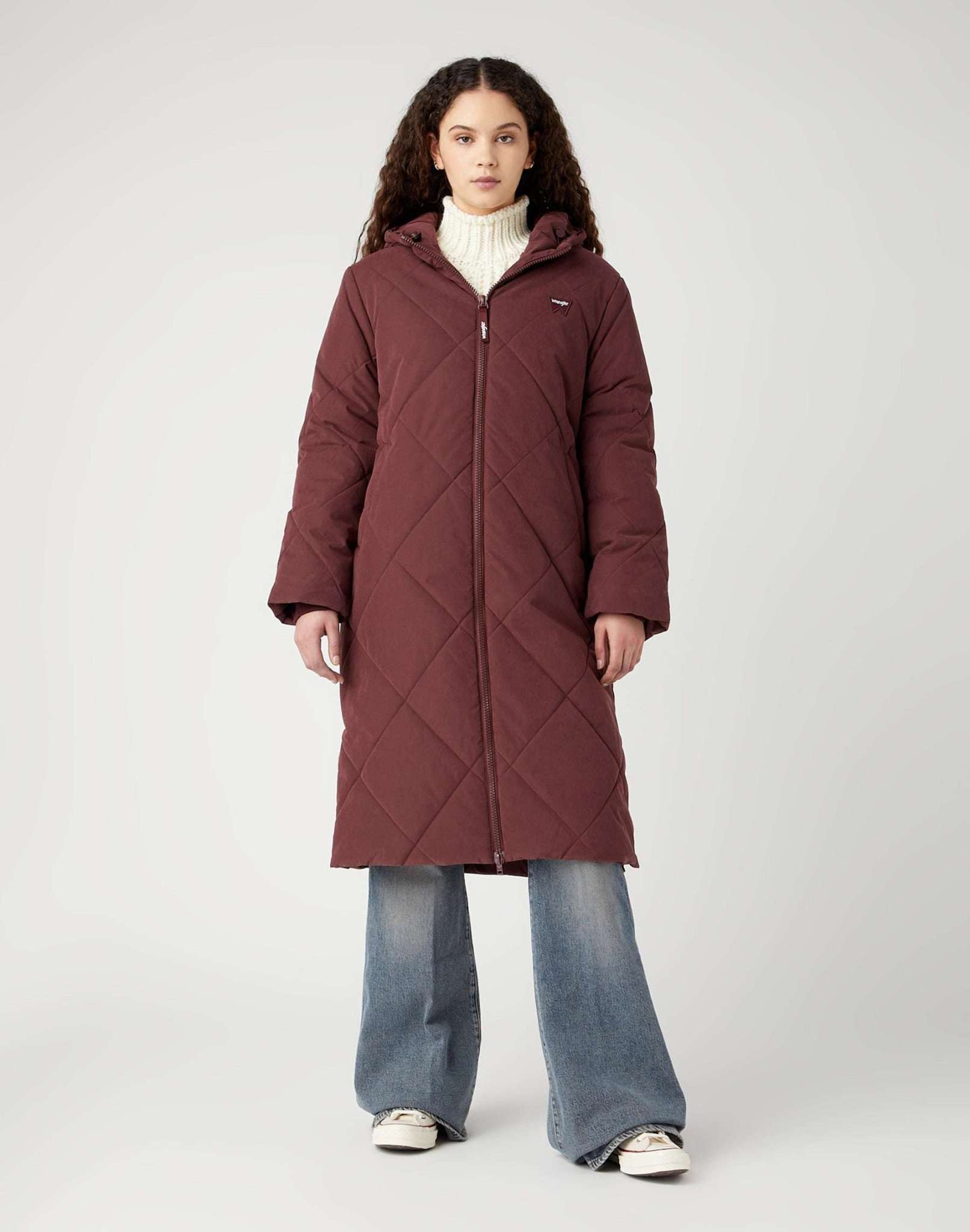 Long Quilted Jacket in Dahlia Jacken Wrangler