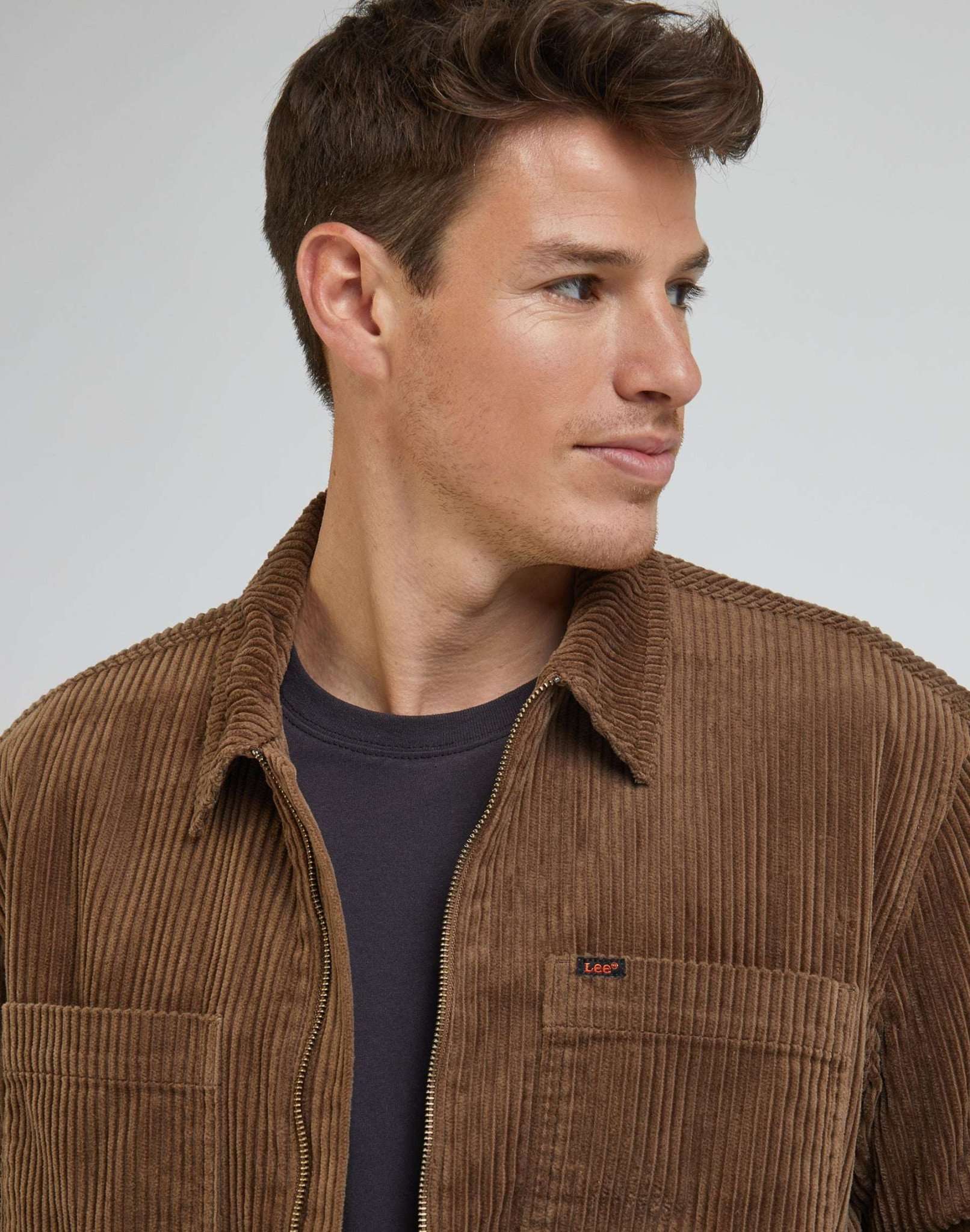 Relaxed Chetopa Overshirt in Truffle Hemden Lee