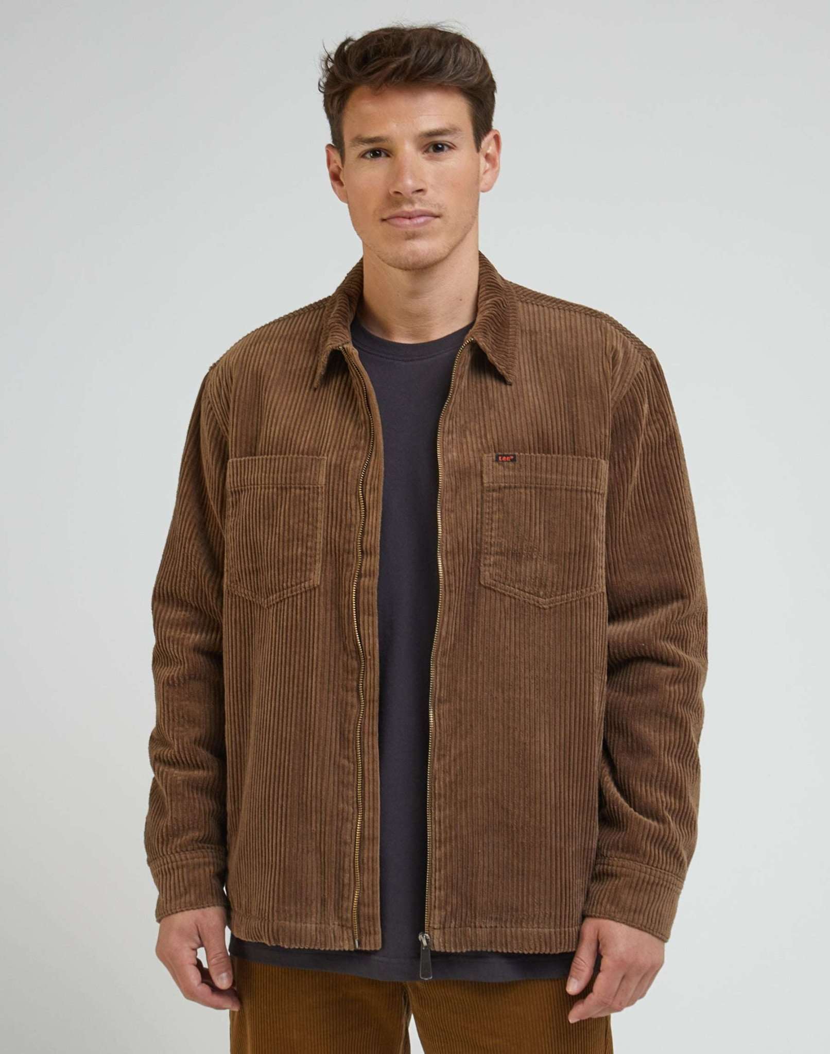Relaxed Chetopa Overshirt in Truffle Hemden Lee