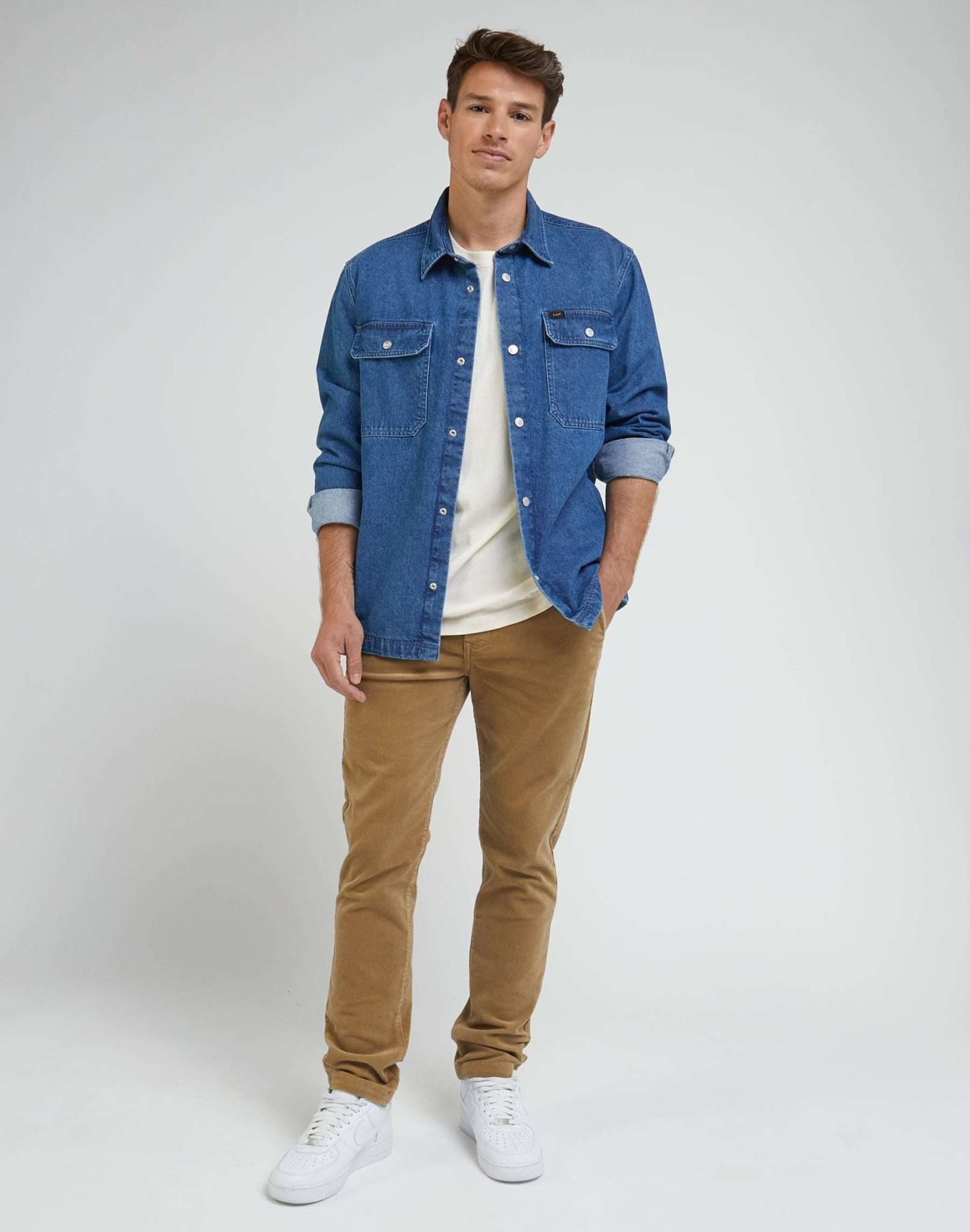 Slim Chino Corduroy in Clay Hosen Lee