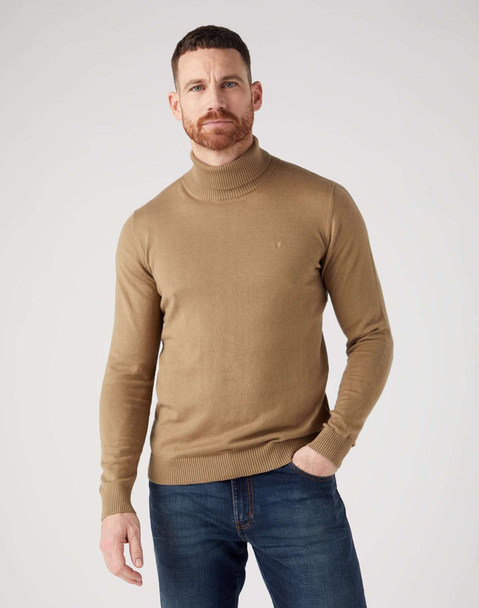 Roll Neck Knit in Lead Grey Pullover Wrangler   