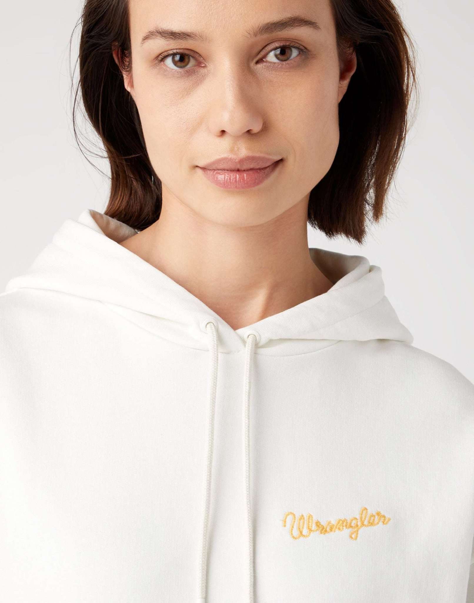 Regular Hoodie in Worn White Kapuzenpullover Wrangler