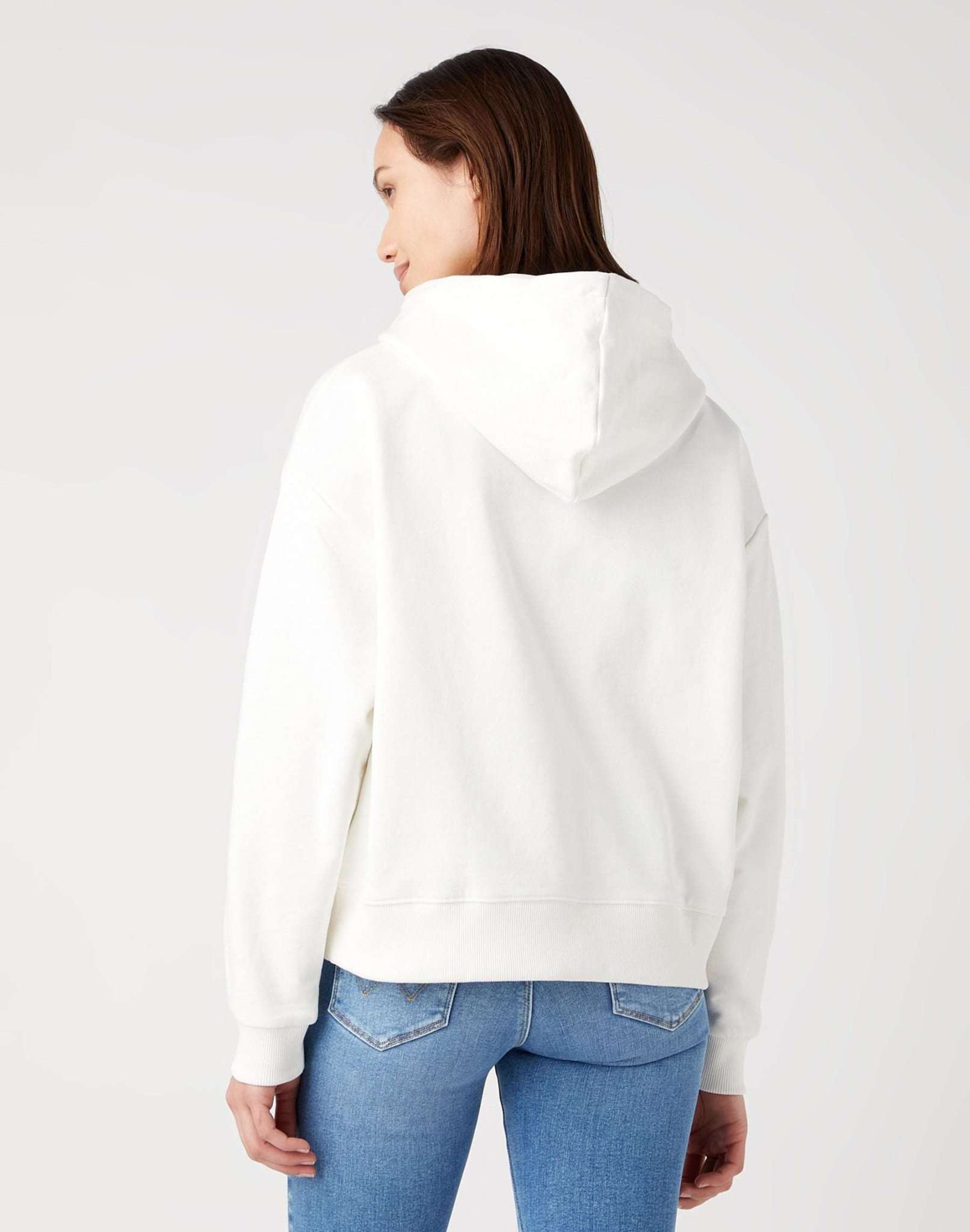 Regular Hoodie in Worn White Kapuzenpullover Wrangler   