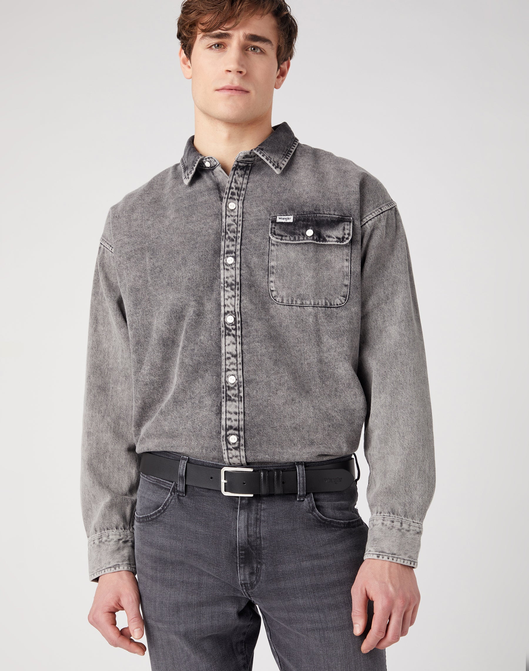 Slim Belt in Black Gürtel Wrangler