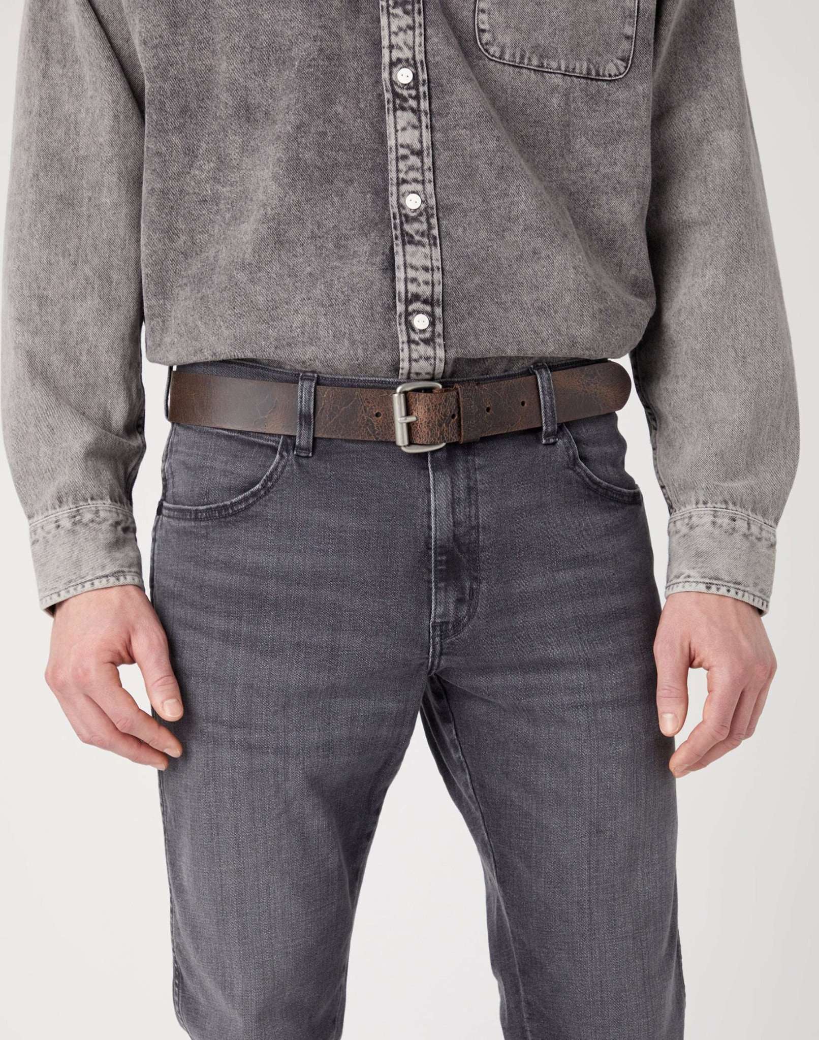 Roller Buckle Belt in Brown Gürtel Wrangler