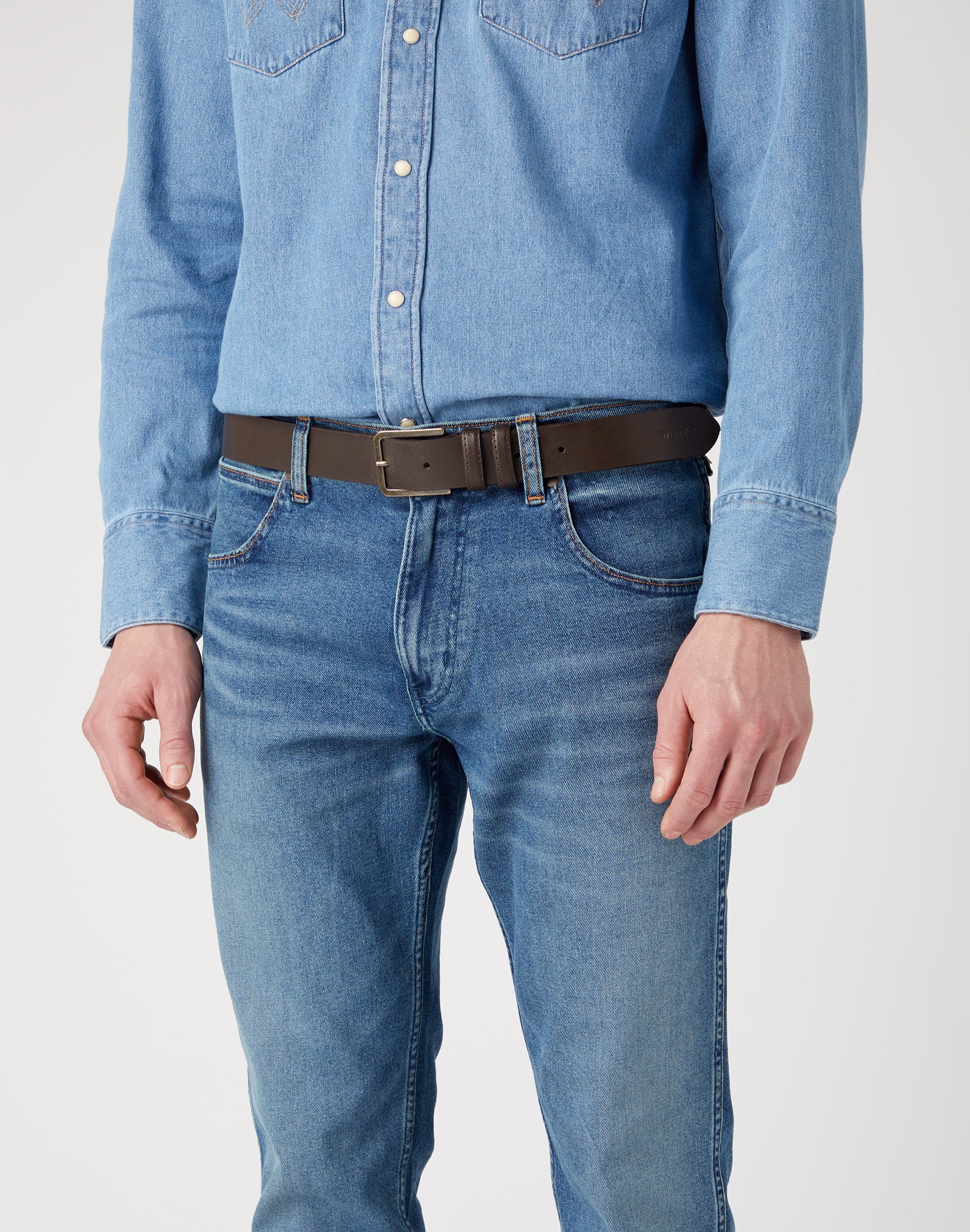 Slim Belt in Brown Gürtel Wrangler