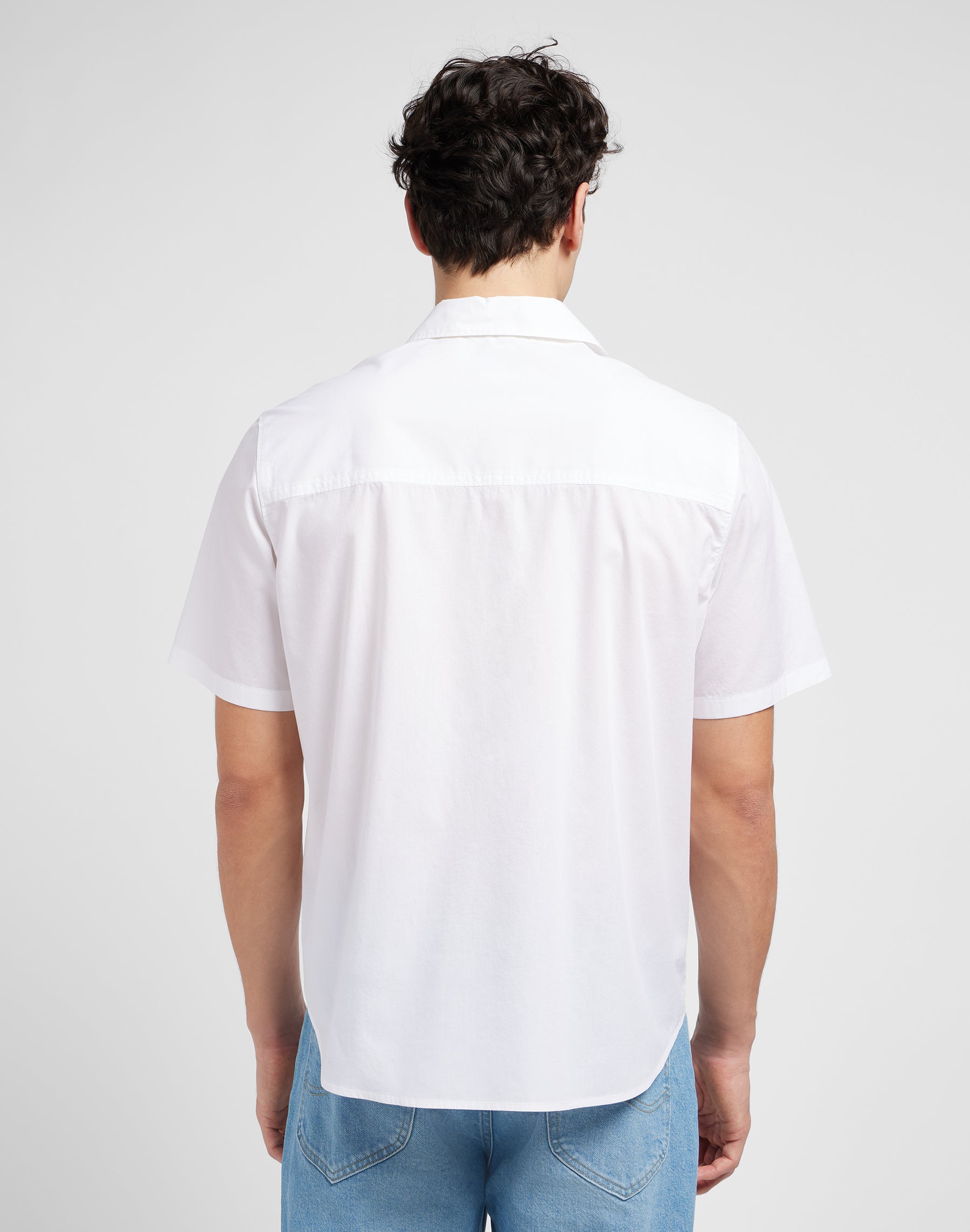 Patch Shirt in Bright White Hemden Lee