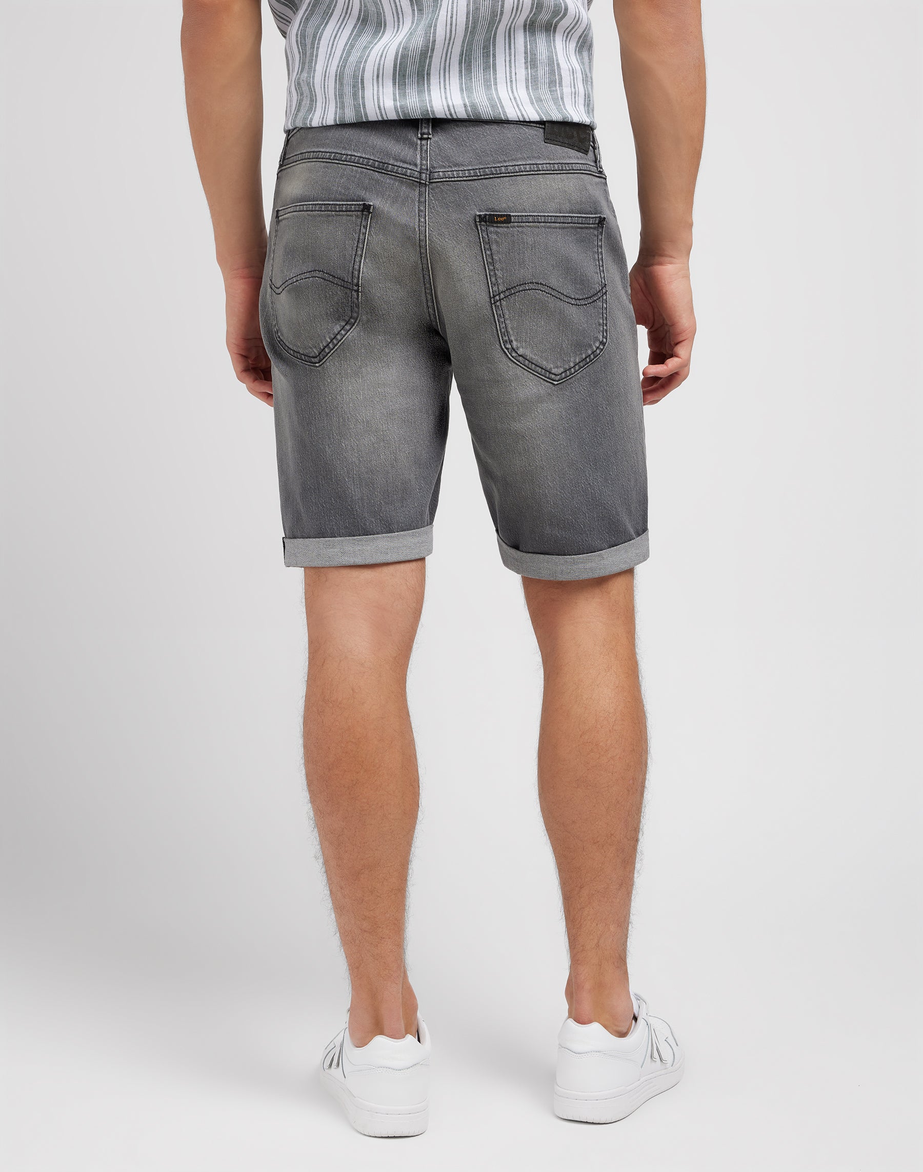 5 Pocket Short in Washed Grey Jeansshorts Lee   