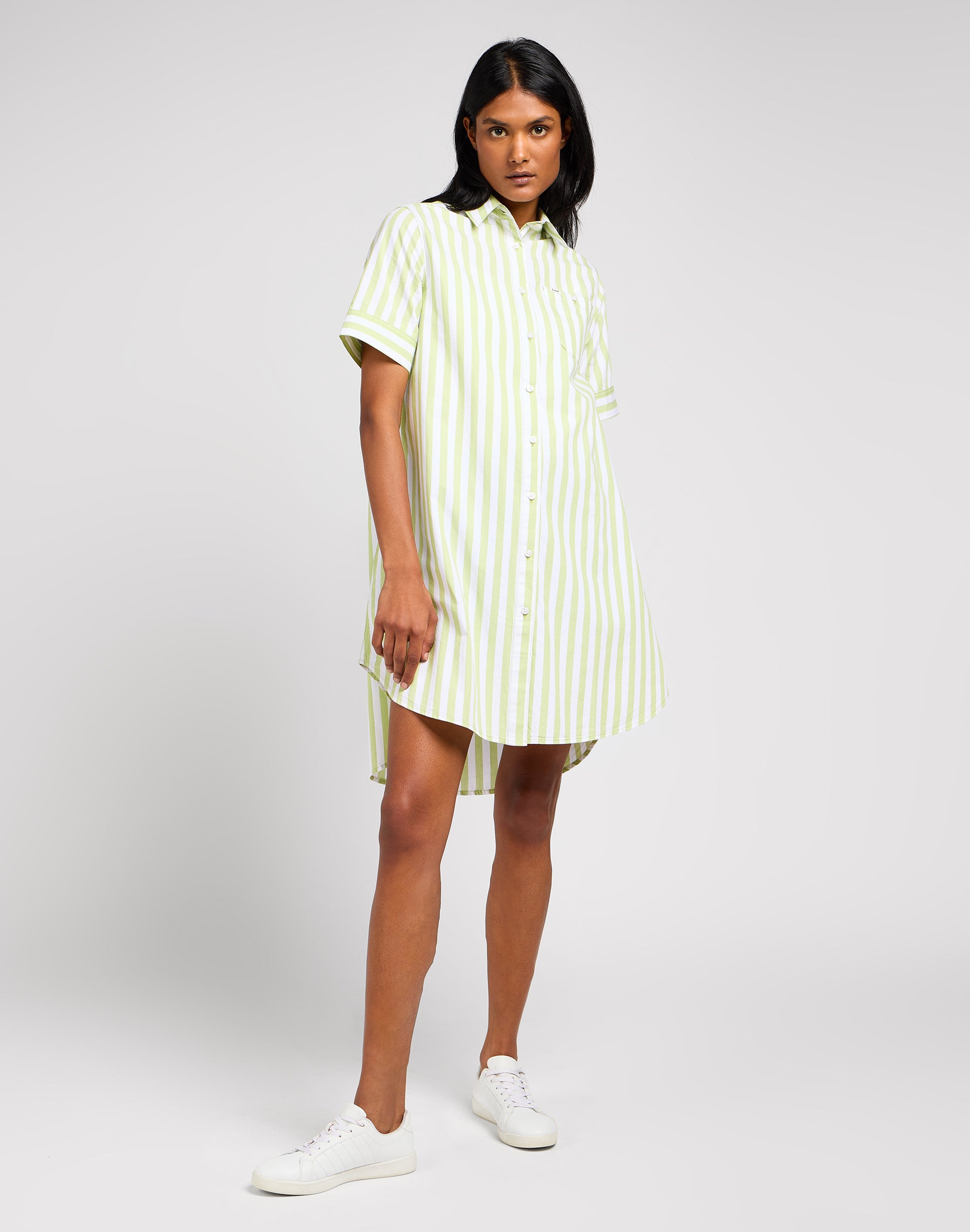 All Purpose A Line Dress in Matcha Kleider Lee