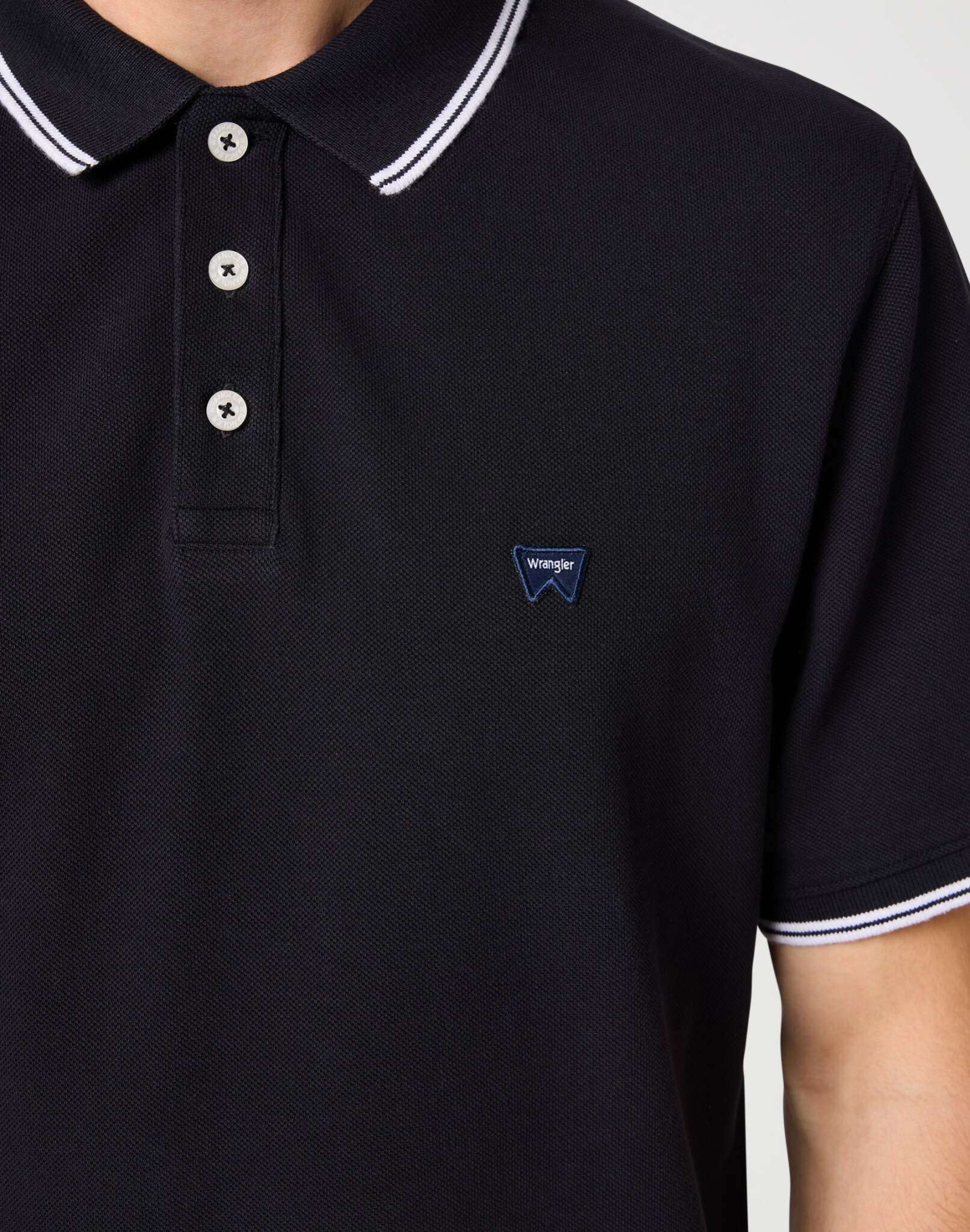Polo Shirt in Black Polos Wrangler