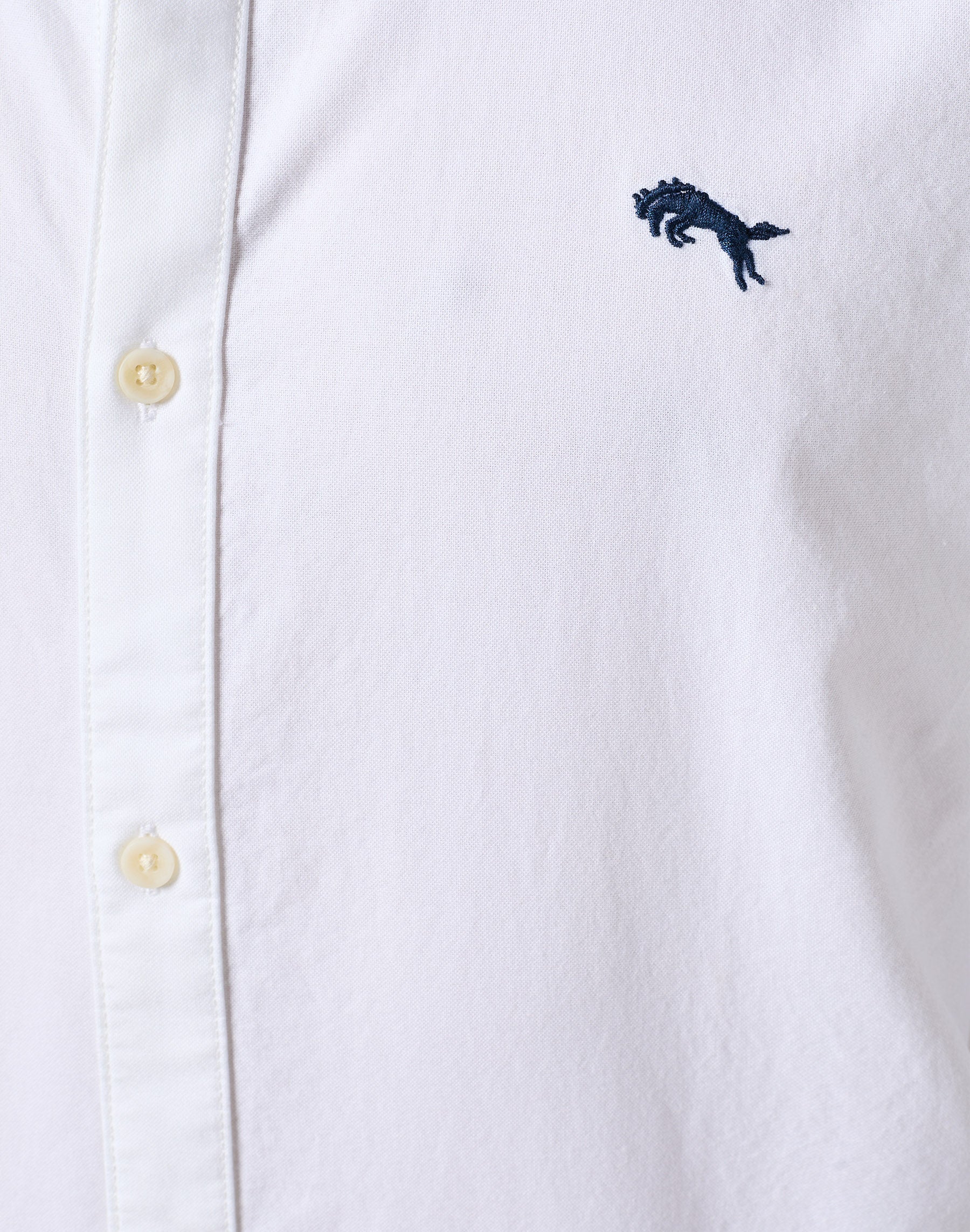 Longsleeves Shirt in White Oxford Hemden Wrangler
