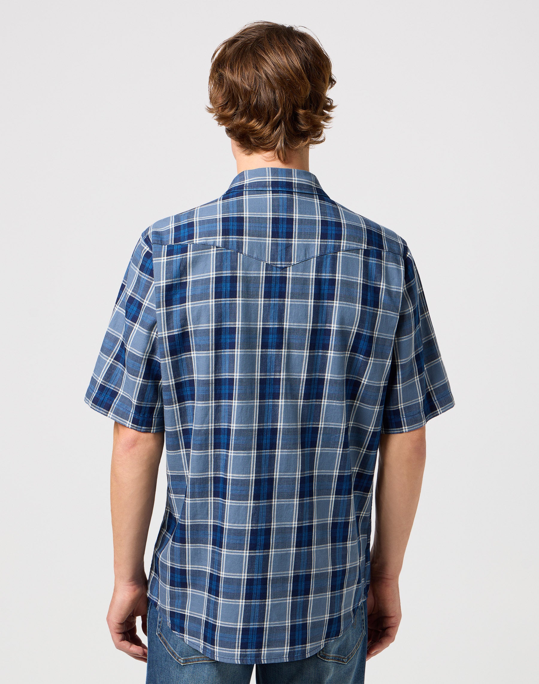 Western Shirt in Light Blue Indigo Hemden Wrangler   