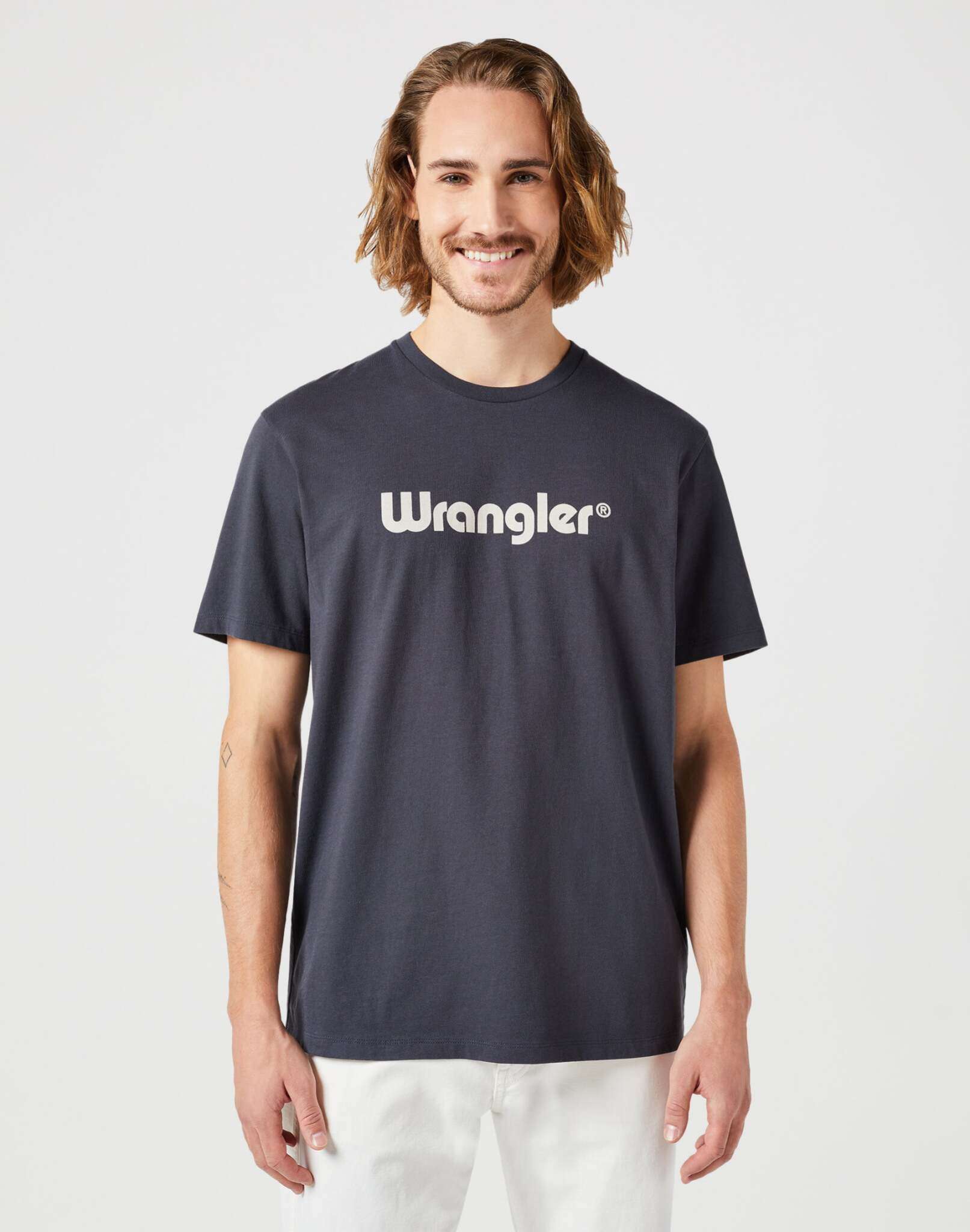 Logo Tee in Black T-Shirts Wrangler