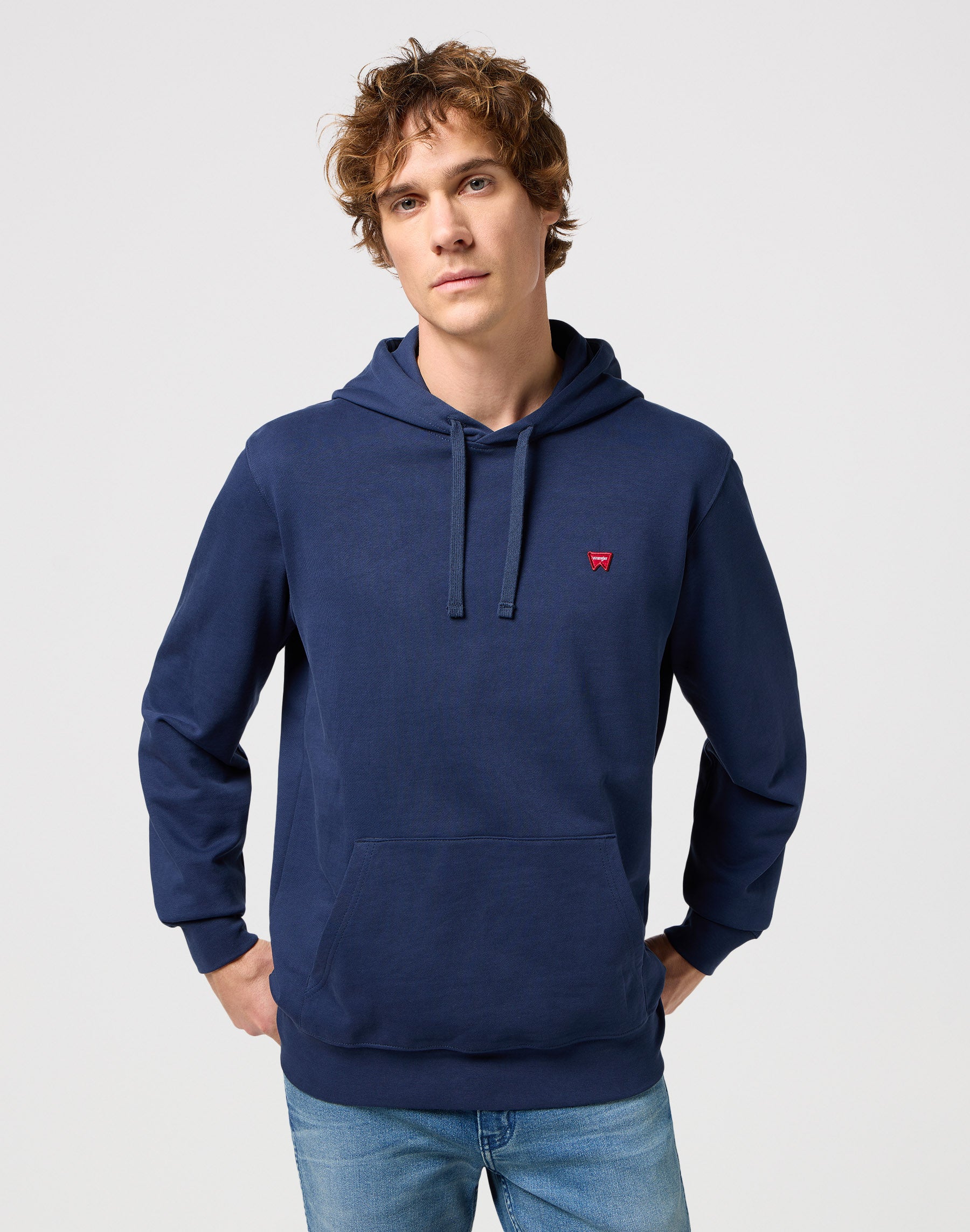 Sign Off Hoodie in Navy Kapuzenpullover Wrangler