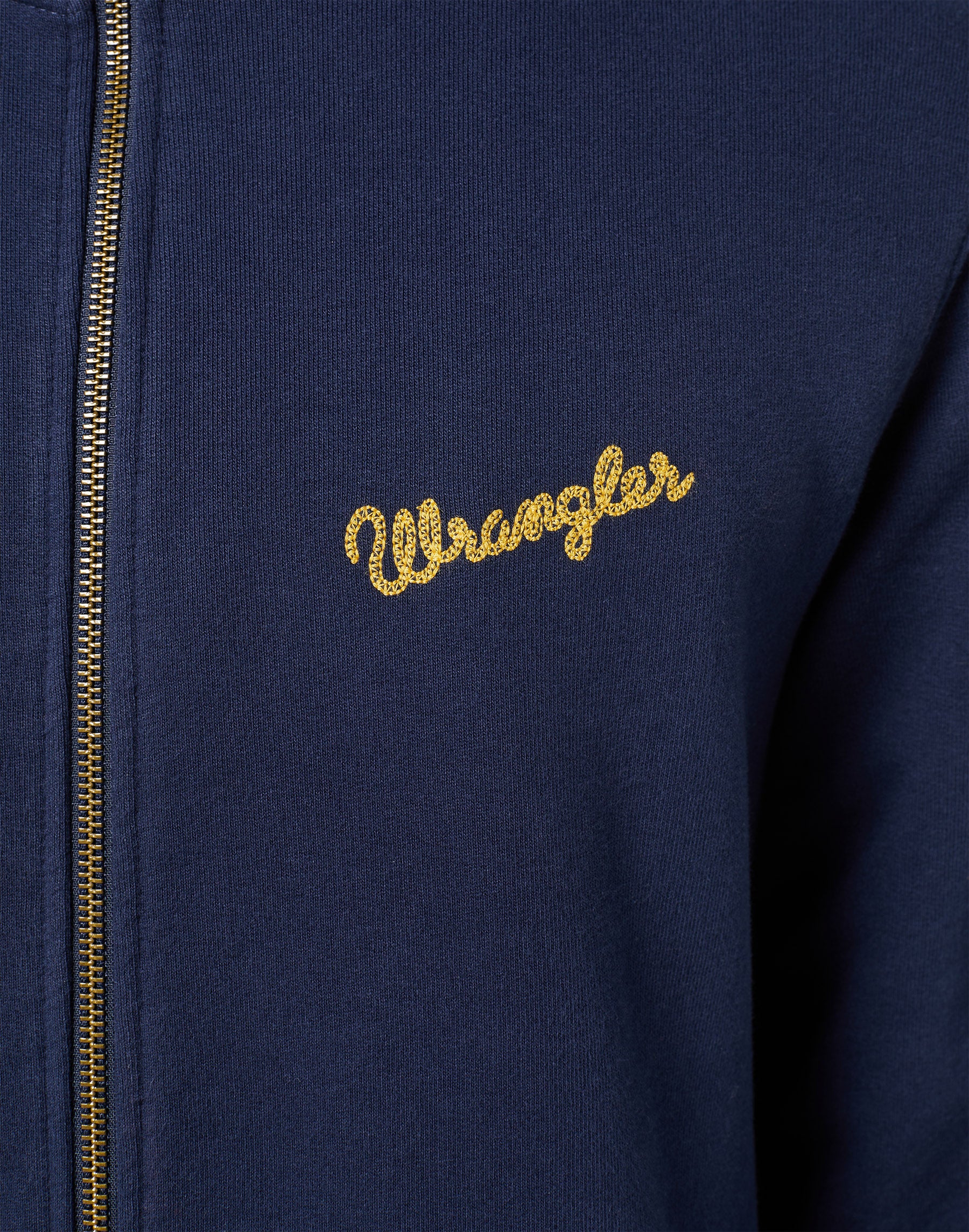 Funnel Neck Zip in Navy Sweatjacken Wrangler